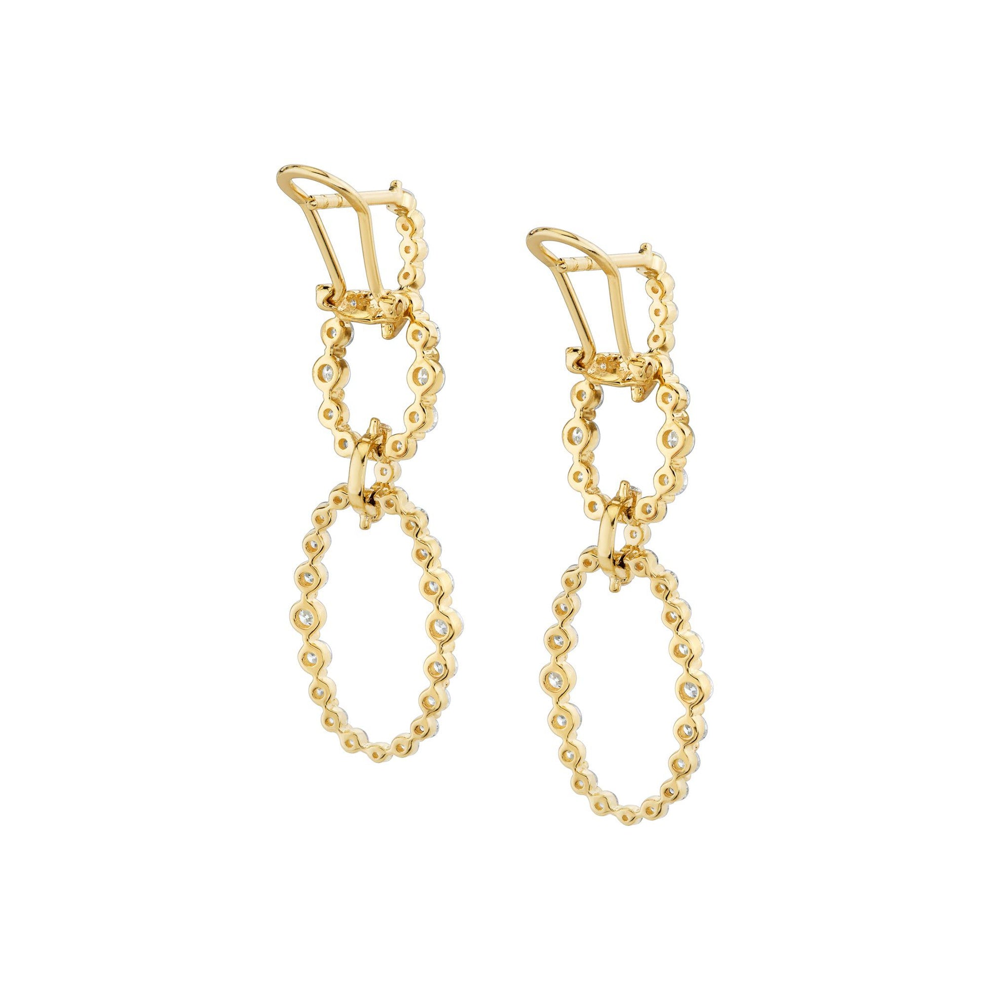 Cloud Oval Drop Earrings