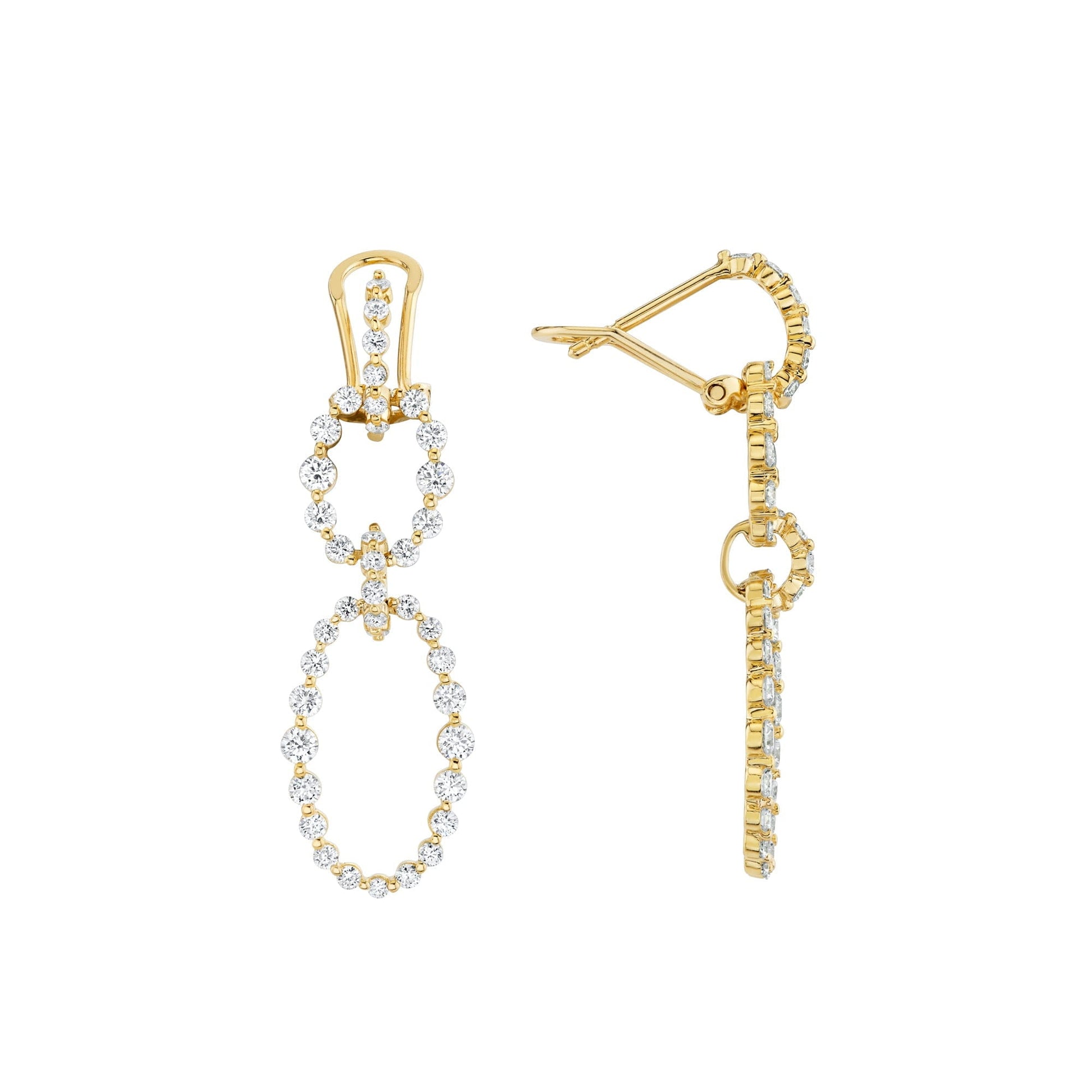 Cloud Oval Drop Earrings