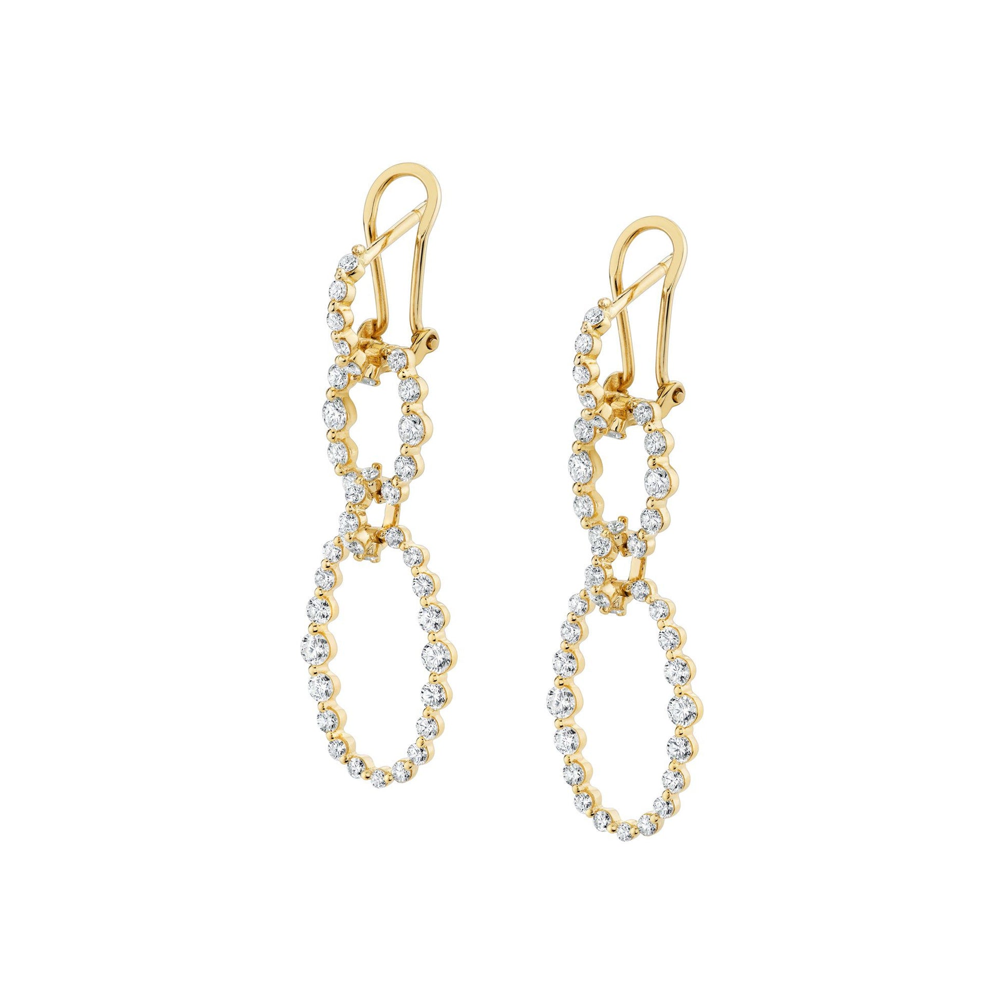 Cloud Oval Drop Earrings