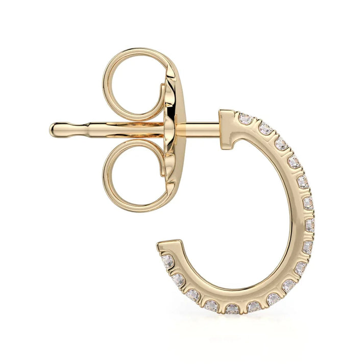 MICHAEL M Diamond Huggie Hoop Earrings ER270YG