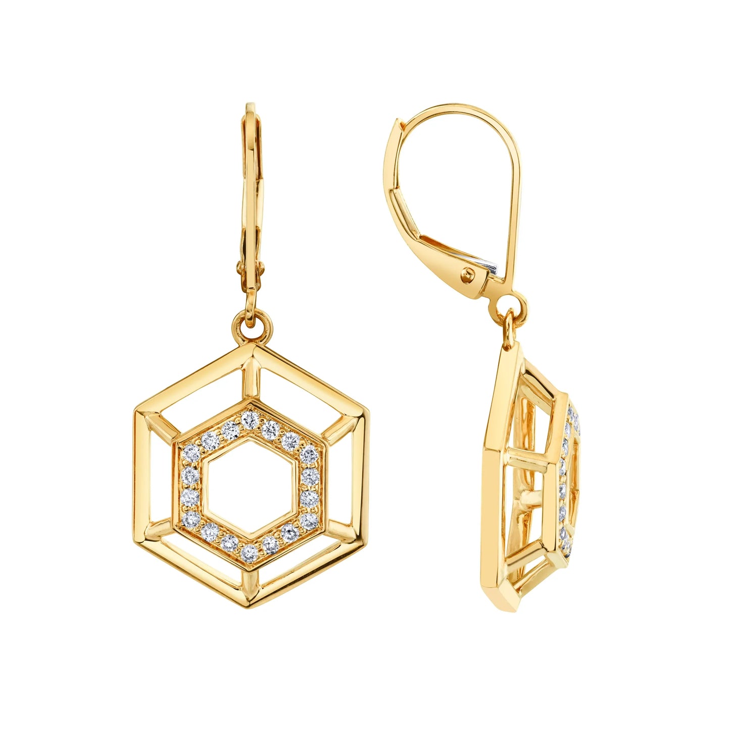 MICHAEL M Hex Truss Dangle Earrings ER511