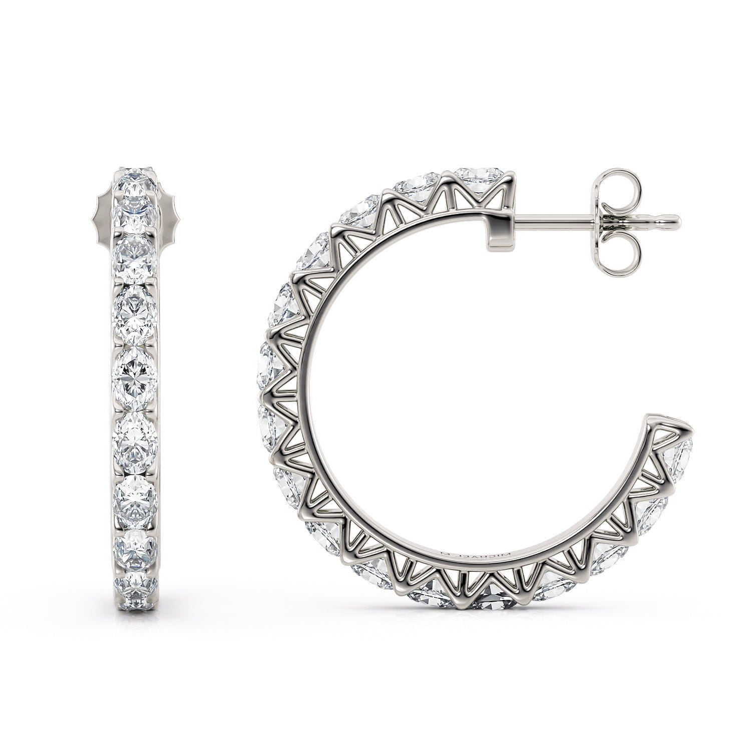 Meksian Diamond Hoop Earrings