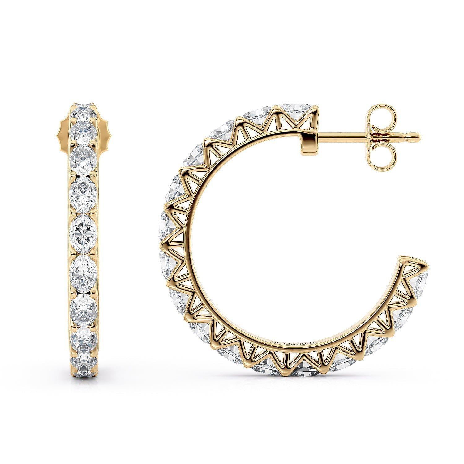 Meksian Diamond Hoop Earrings