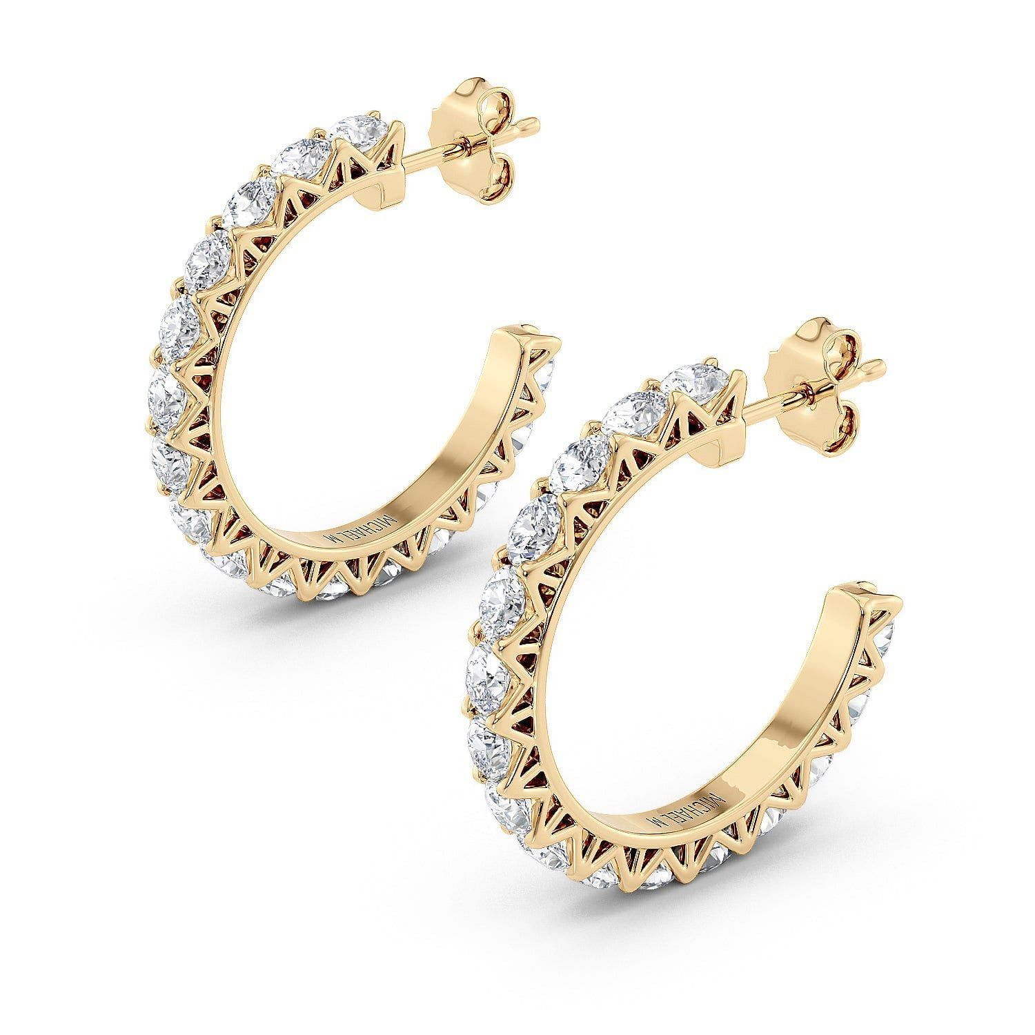 Meksian Diamond Hoop Earrings