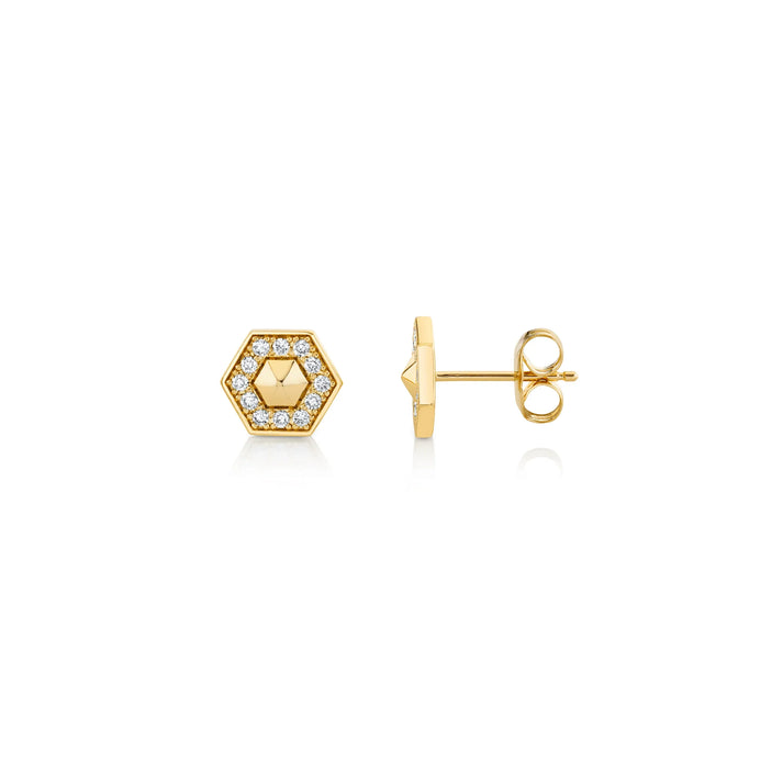 MICHAEL M Mini Hex Studs ER507