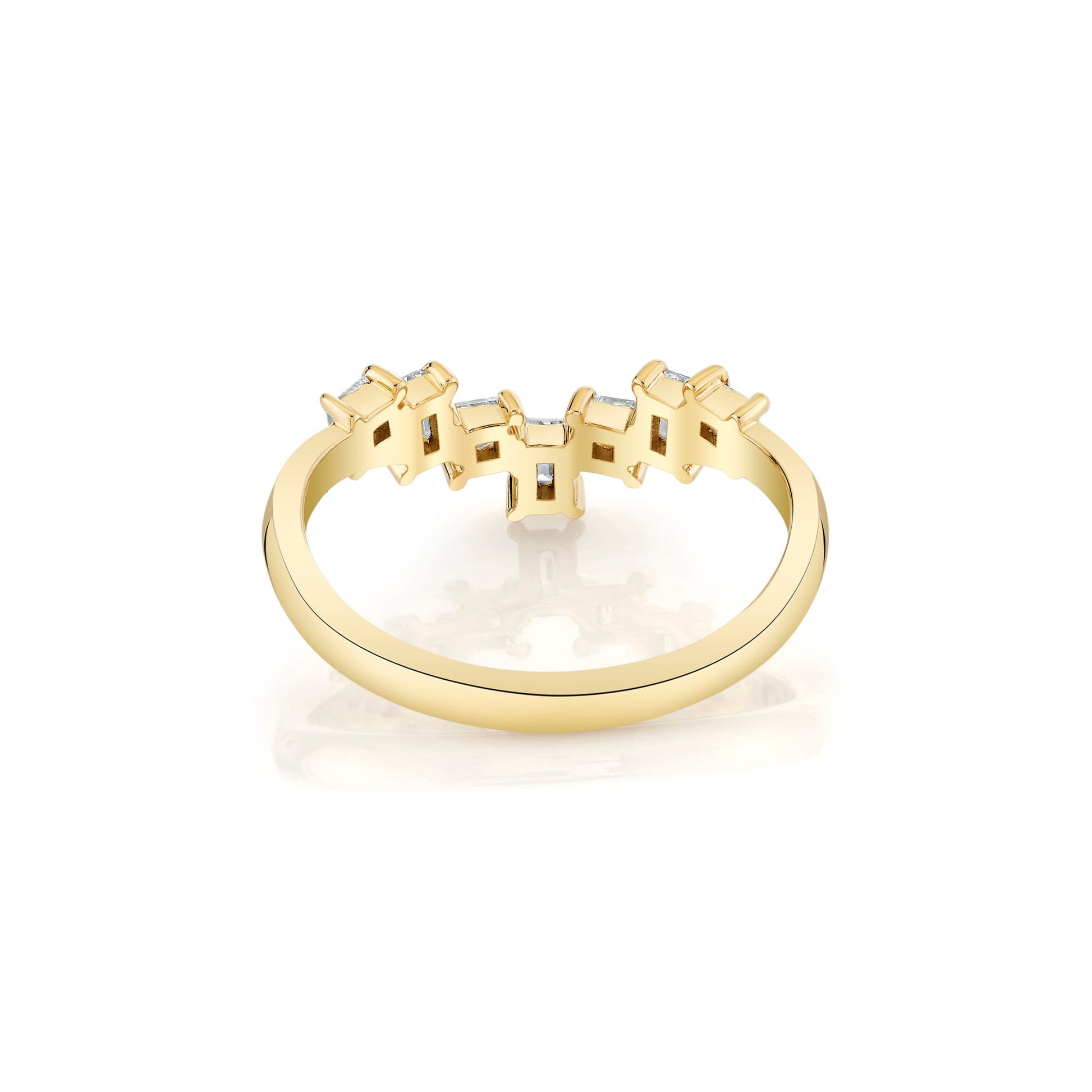 Mini Montage Emerald Chevron Ring