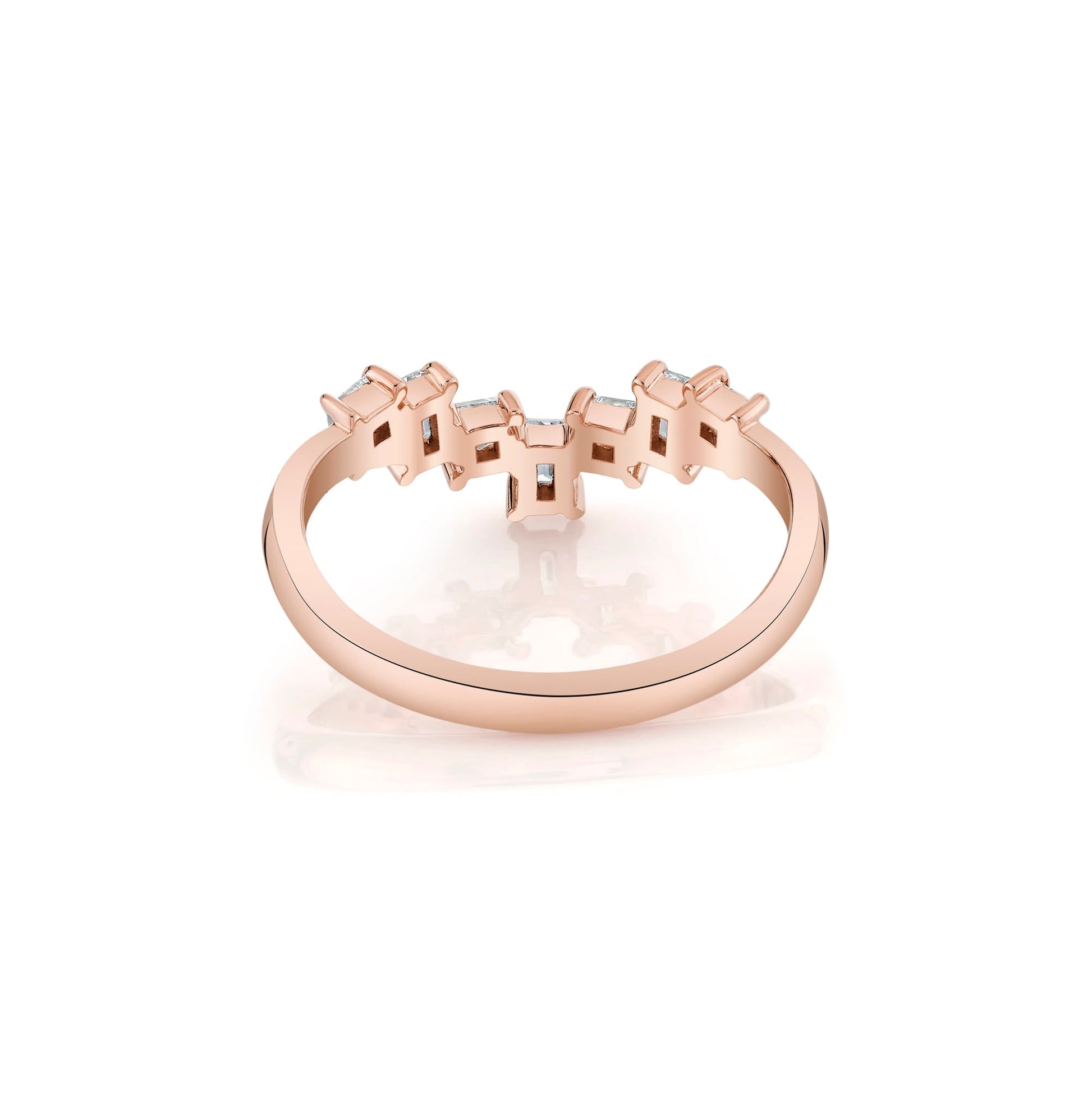 Mini Montage Emerald Chevron Ring