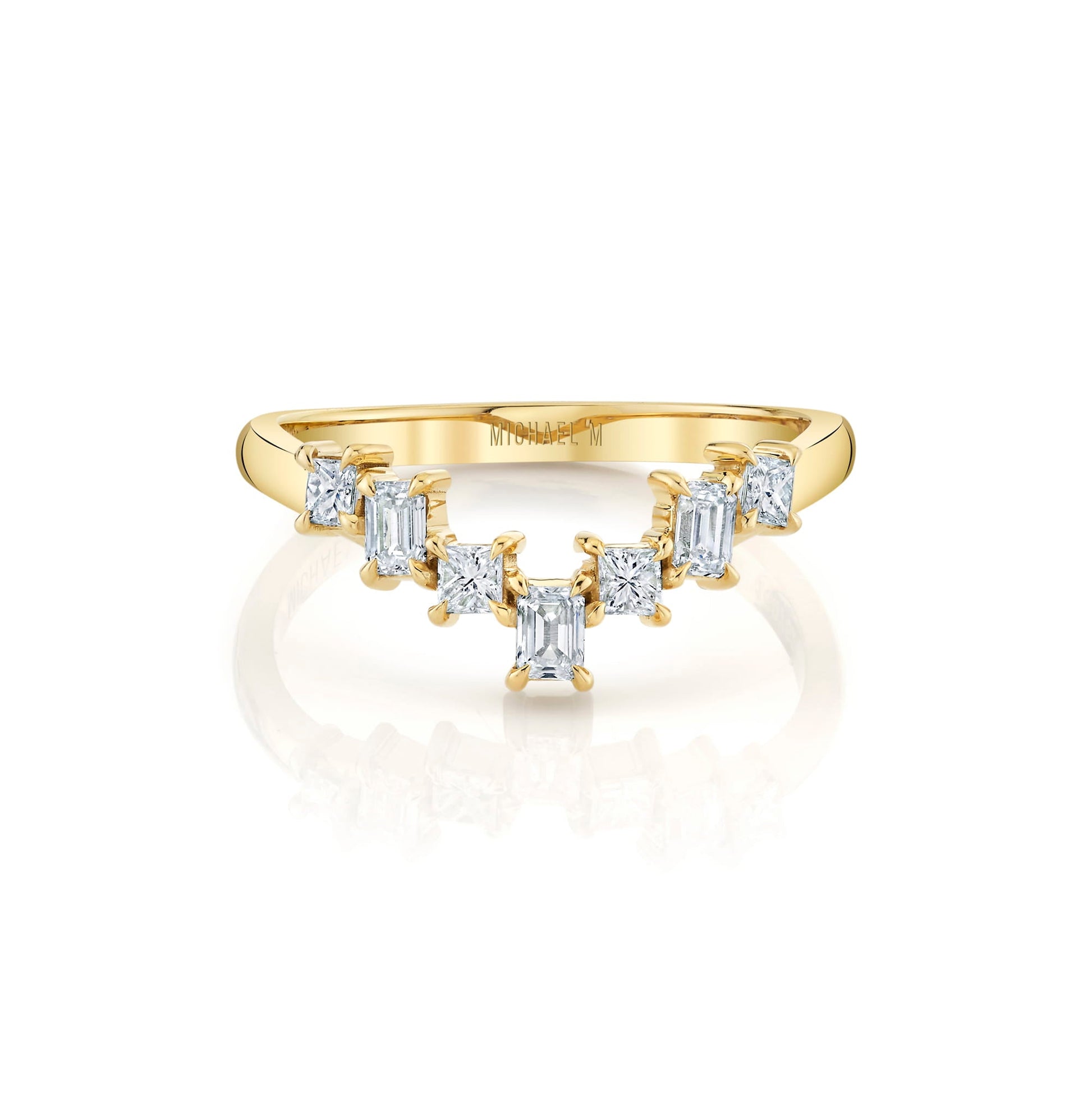 Mini Montage Emerald Chevron Ring