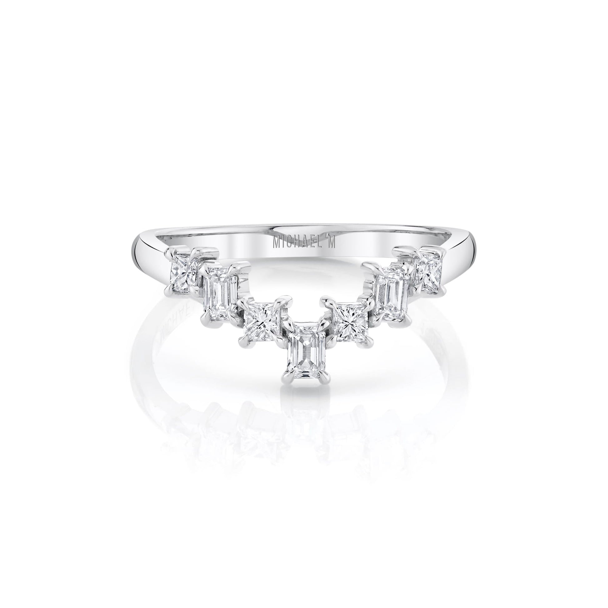 Mini Montage Emerald Chevron Ring