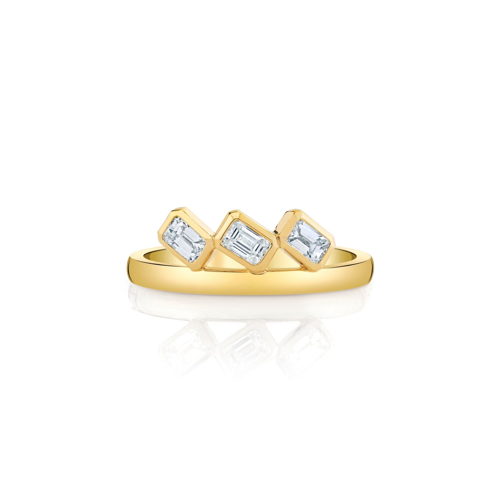 Mini Montage Floating Emerald Ring