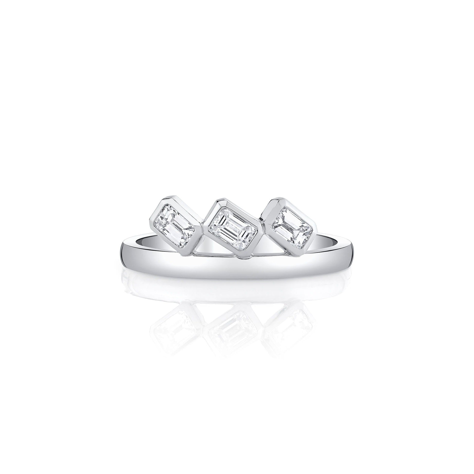 Mini Montage Floating Emerald Ring