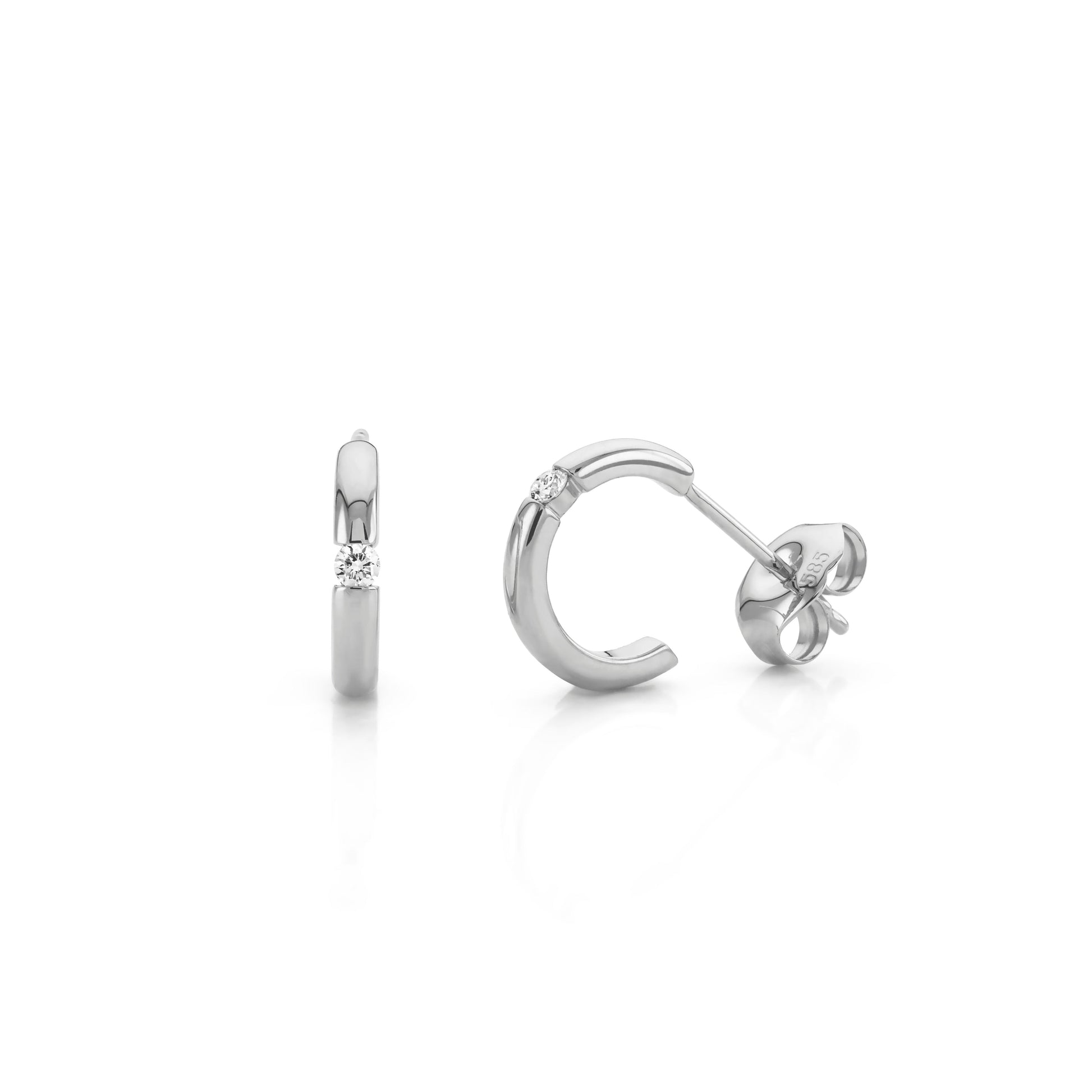 Orb Small Split Huggie Hoops