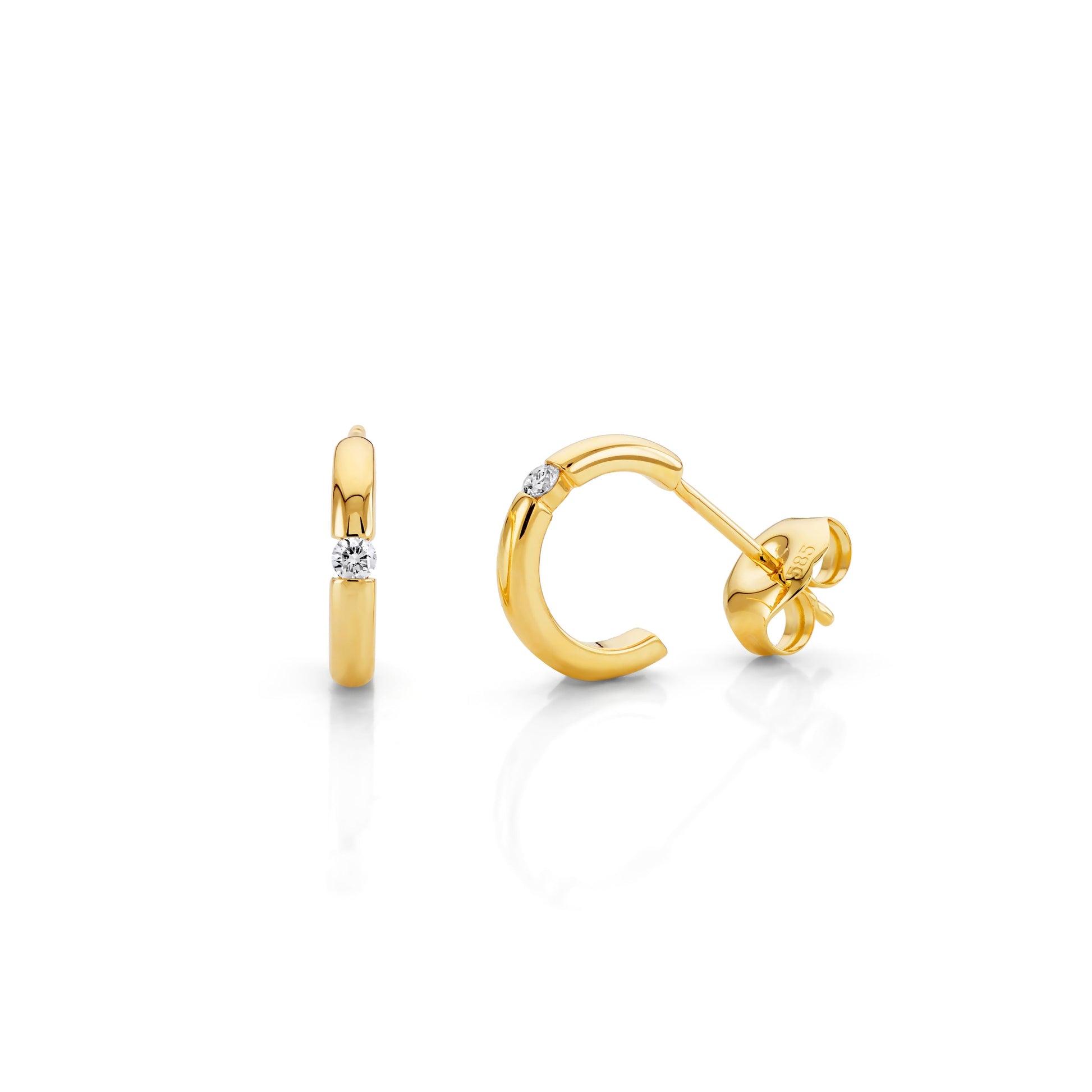 Orb Small Split Huggie Hoops