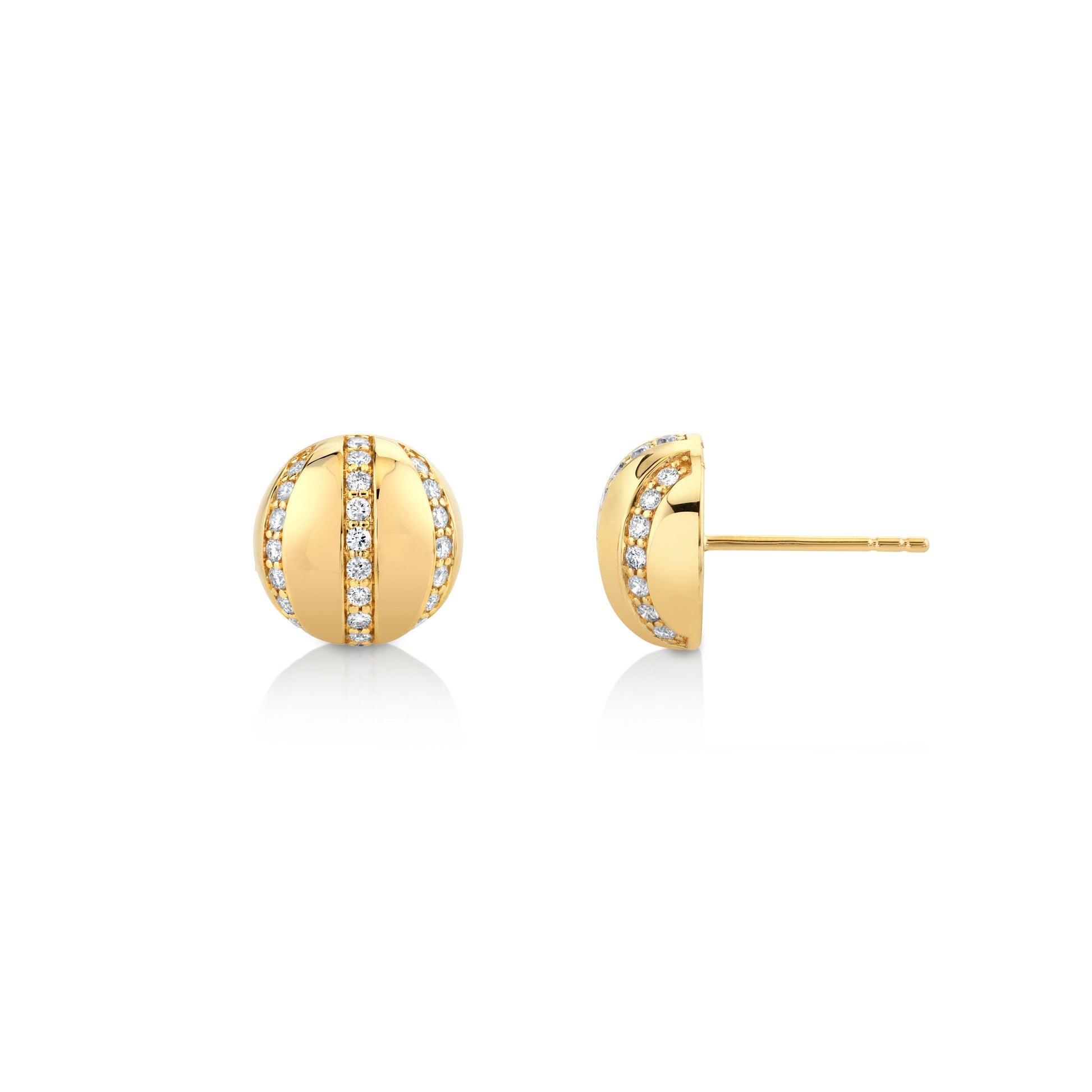 Orb Stripe Button Studs