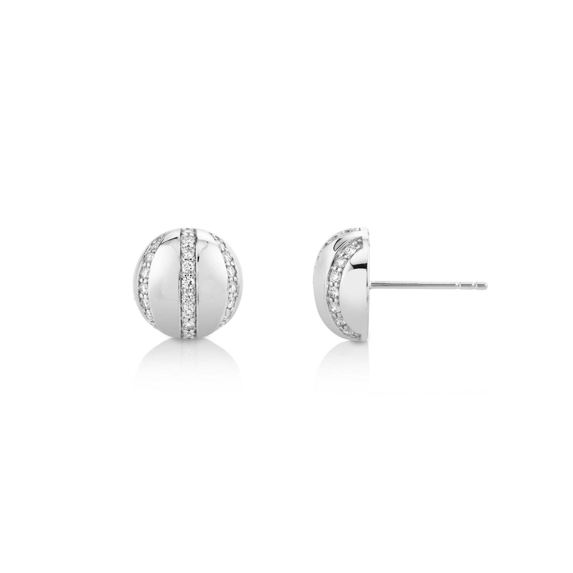 Orb Stripe Button Studs