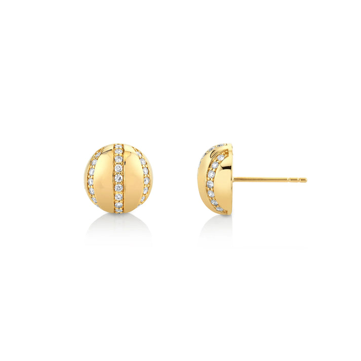 MICHAEL M Orb Stripe Button Studs ER531