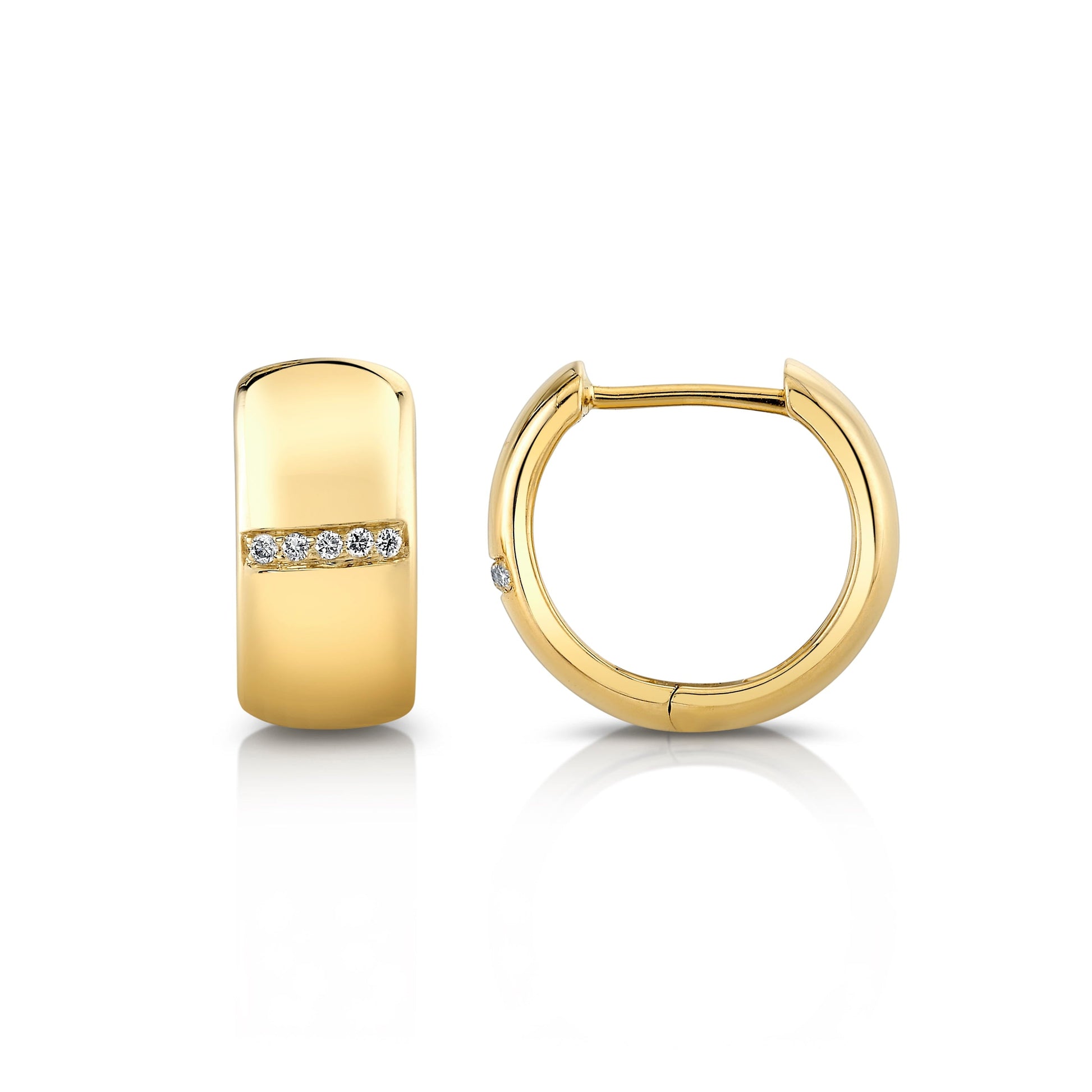 Orb Wide Huggie Hoops