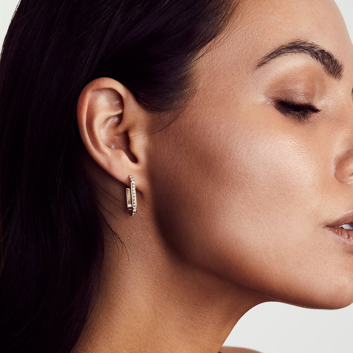 Pavé Link Hoops