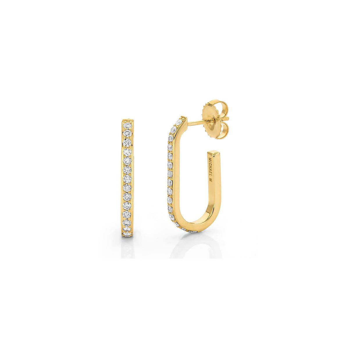 Pavé Link Hoops