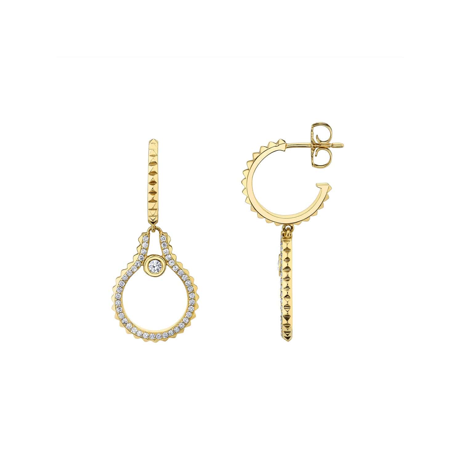 Pavé Mini Signature MM Tetra Earring