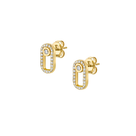 Pave Singleton Studs