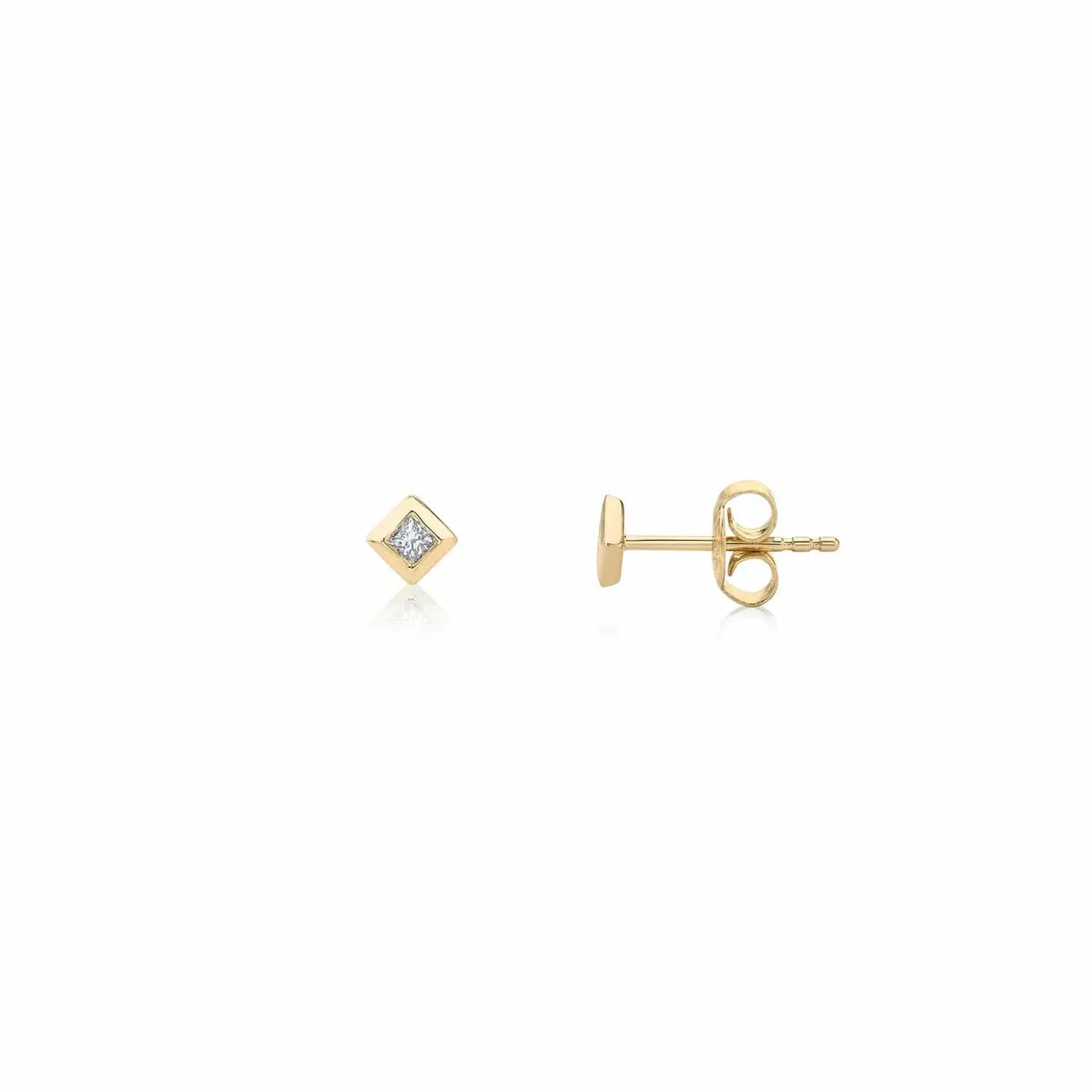 MICHAEL M Princess Bezel Stud Earrings ER418YG