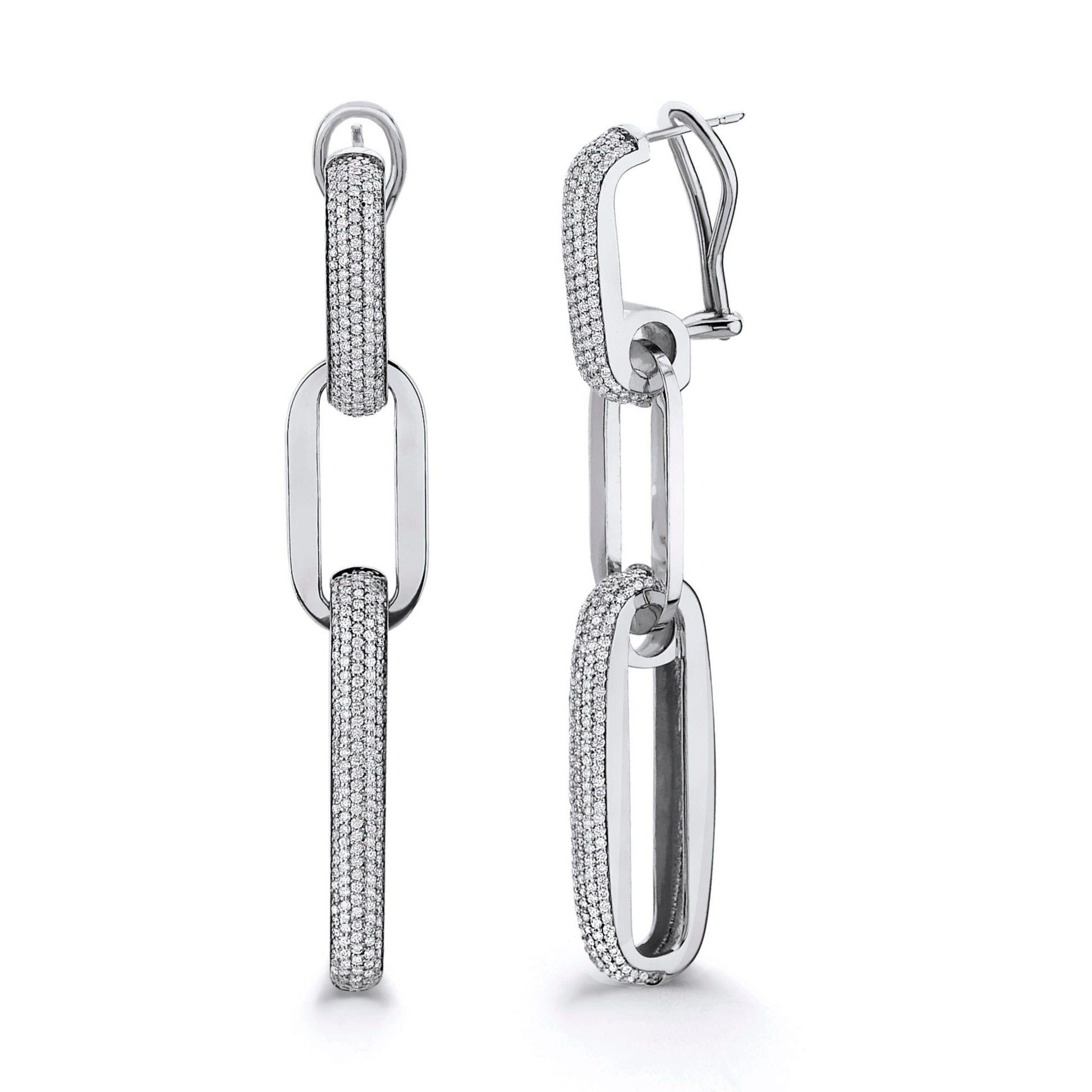 Triple Luxe Link Drop Earrings