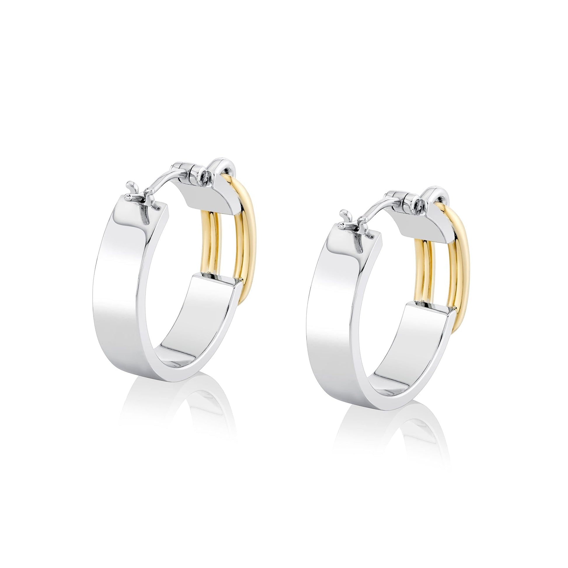 Wide Luxe Link Hoop Earrings