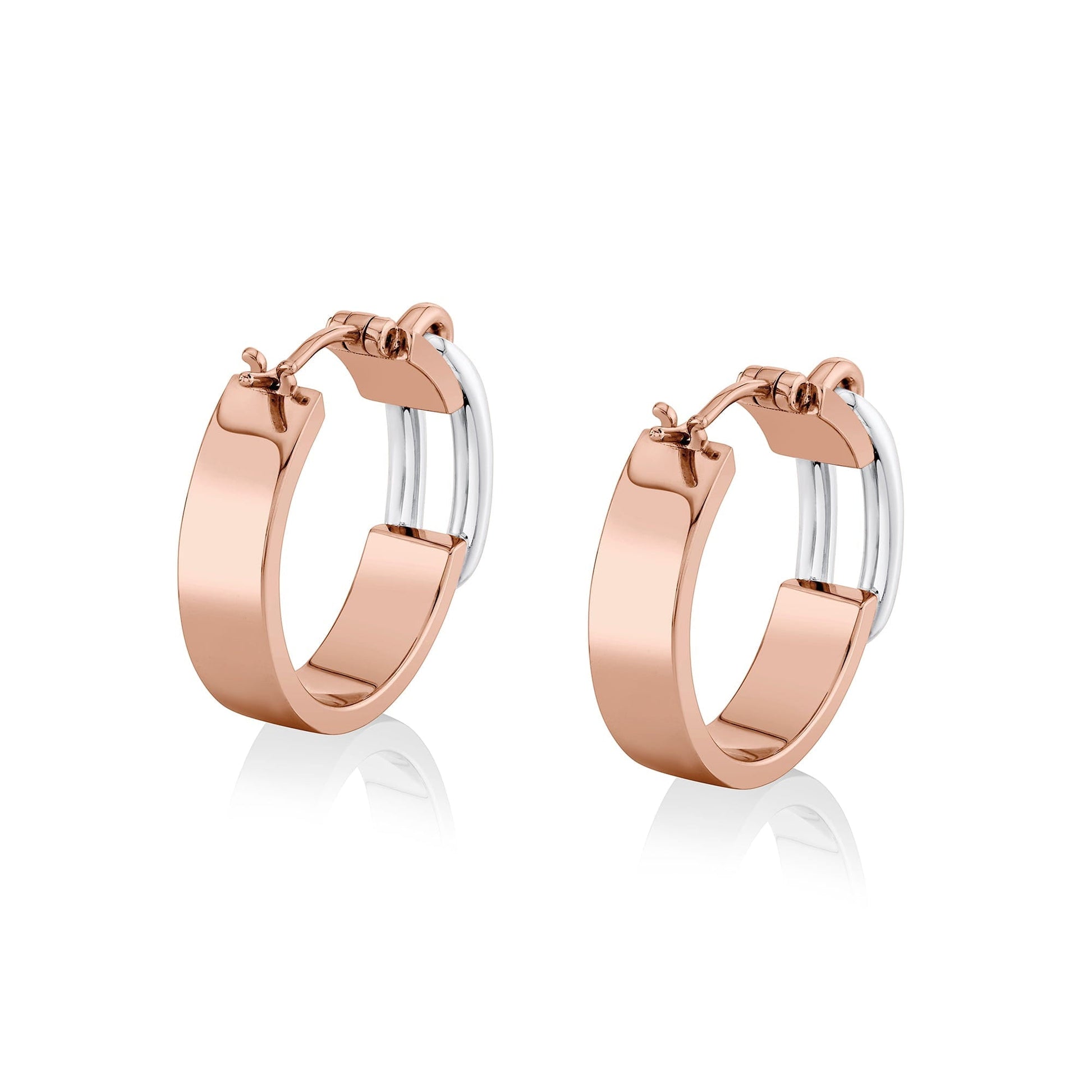 Wide Luxe Link Hoop Earrings