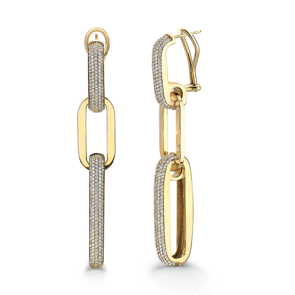 MICHAEL M Triple Luxe Link Drop Earrings ER355-YG