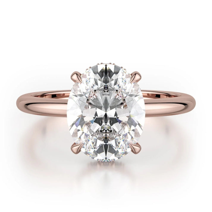 MICHAEL M CROWN R750-3 Oval-Cut Diamond Solitaire R750-3WG