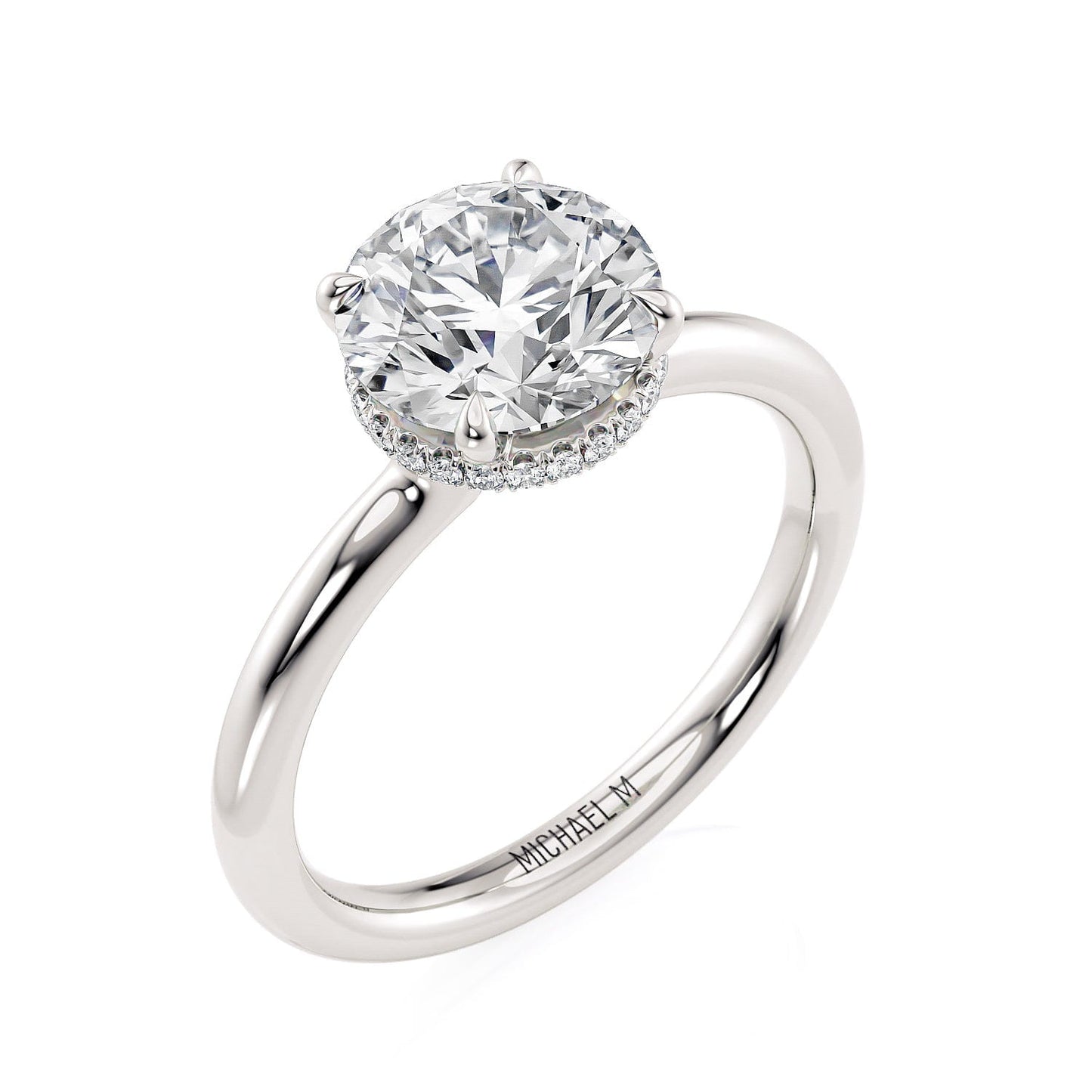 MICHAEL M Crown R750-2 Round-Cut Diamond Solitaire 