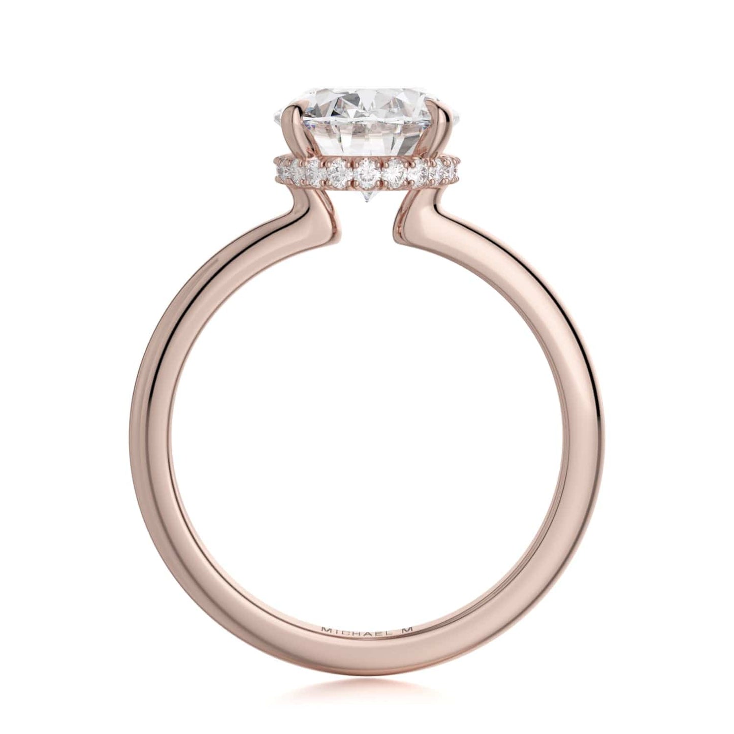 MICHAEL M CROWN R750-3 Oval-Cut Diamond Solitaire R750-3WG