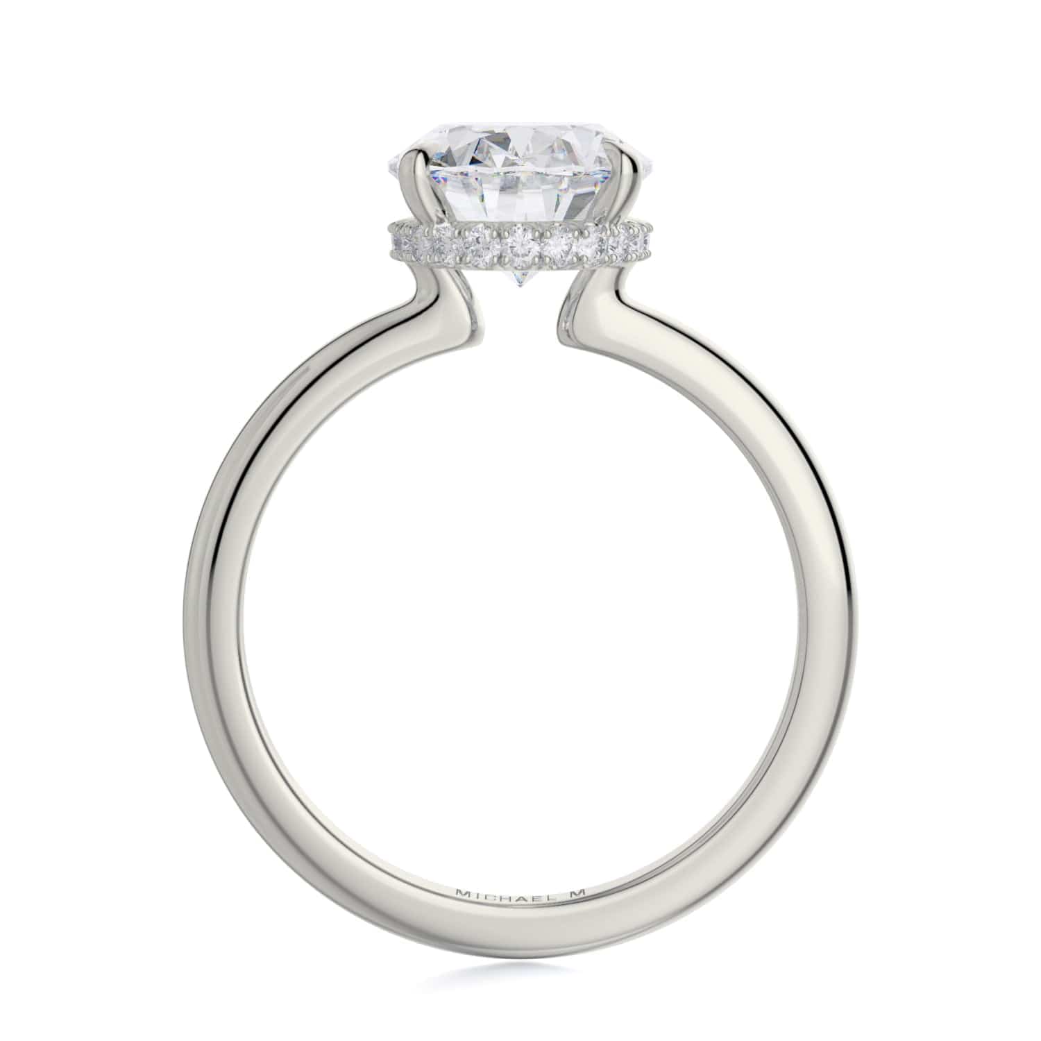 CROWN R750-3 Oval-Cut Diamond Solitaire