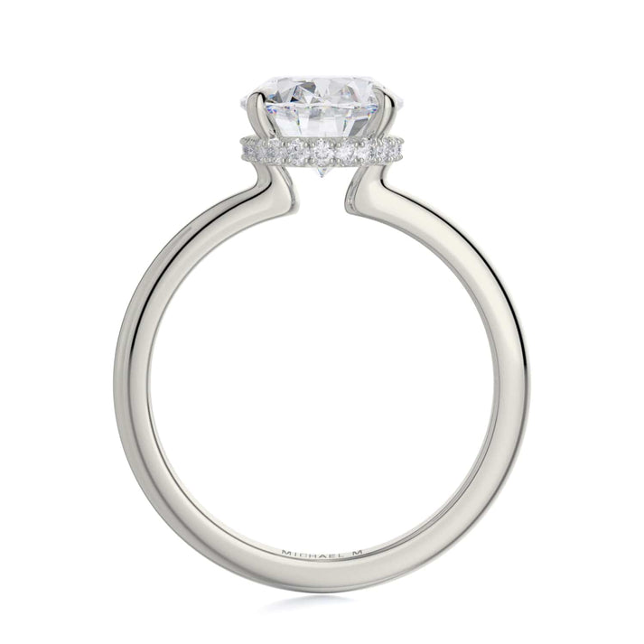 MICHAEL M CROWN R750-3 Oval-Cut Diamond Solitaire R750-3WG