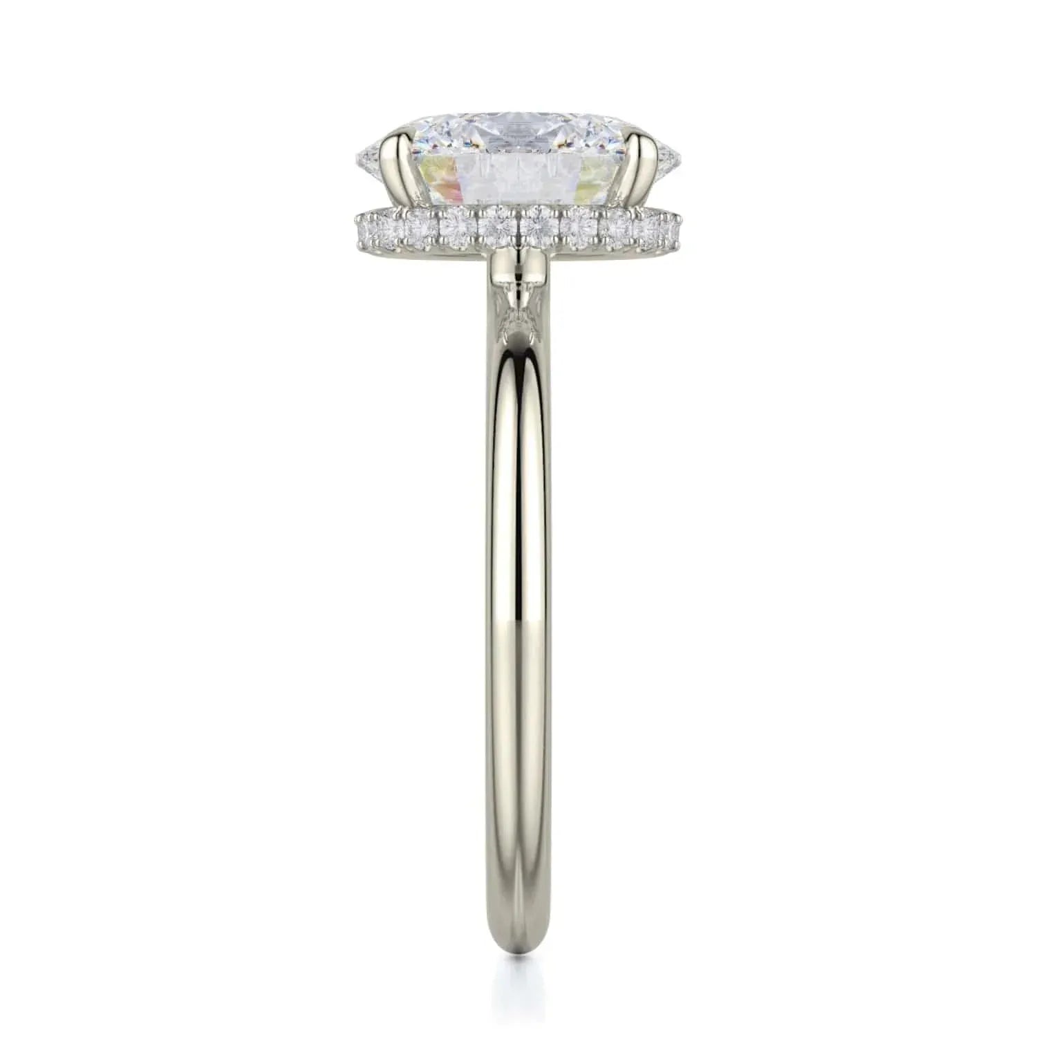 CROWN R750-3 Oval-Cut Diamond Solitaire