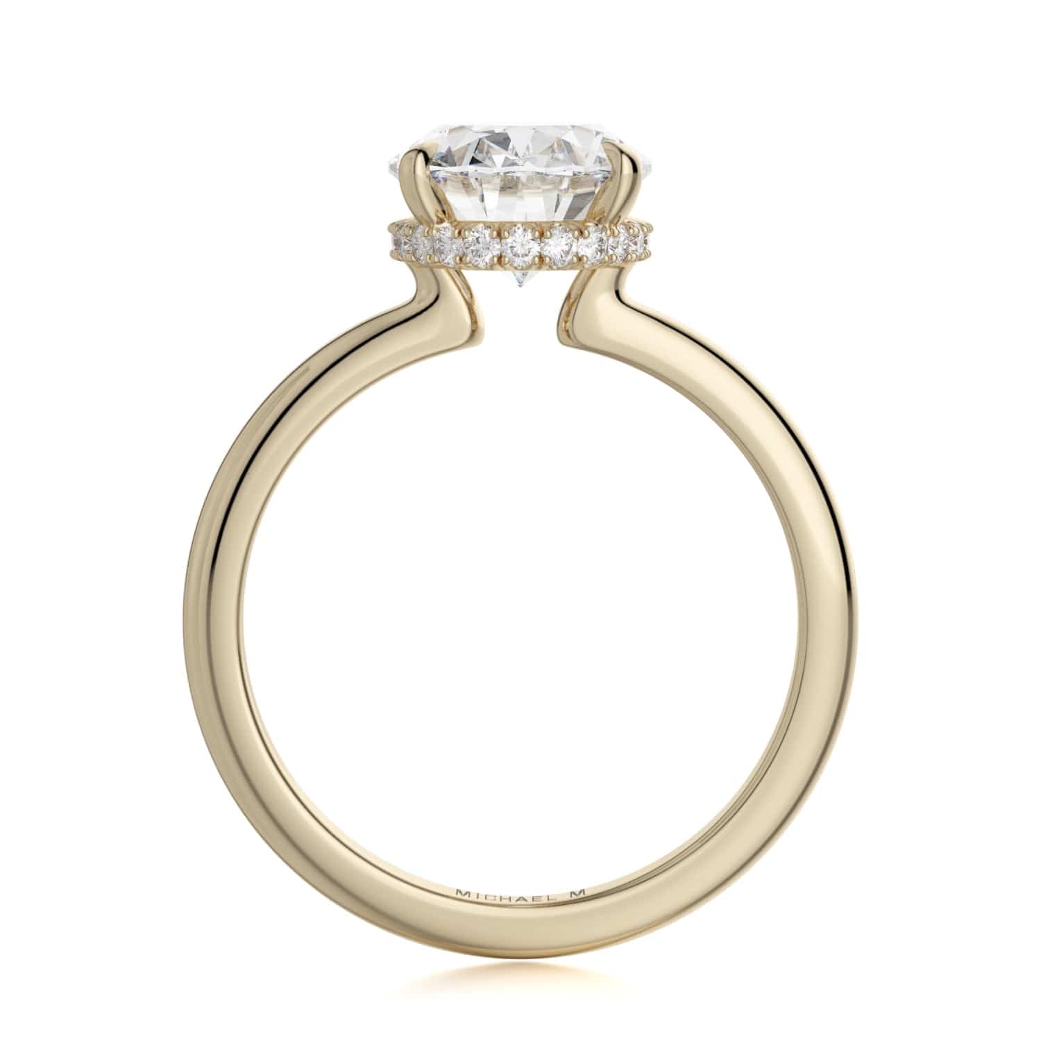 CROWN R750-3 Oval-Cut Diamond Solitaire