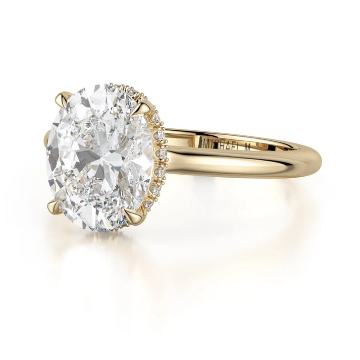 MICHAEL M CROWN R750-3 Oval-Cut Diamond Solitaire R750-3WG