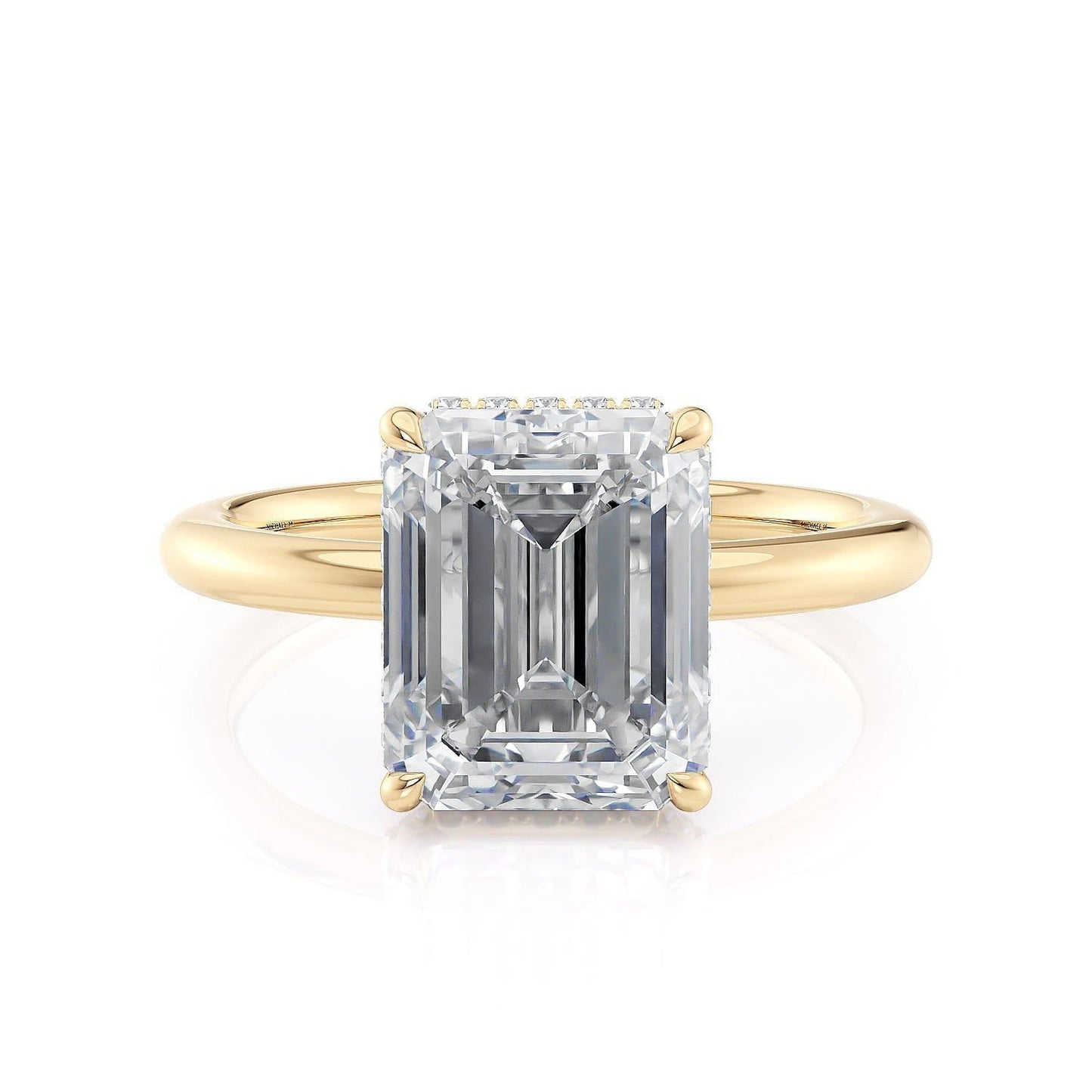 MICHAEL M CROWN R750-3EM Emerald-Cut Diamond Solitaire 