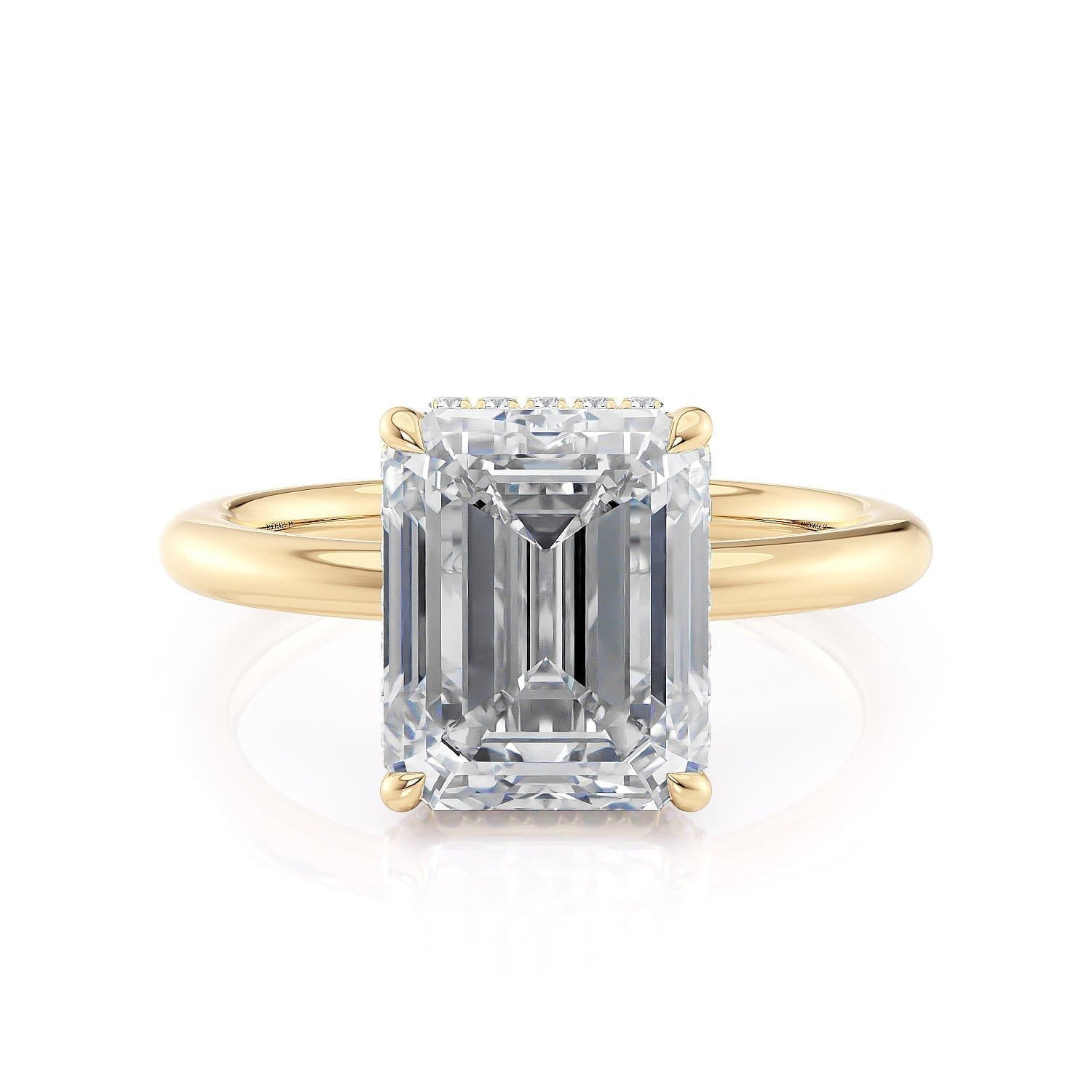 MICHAEL M CROWN R750-3EM Emerald-Cut Diamond Solitaire