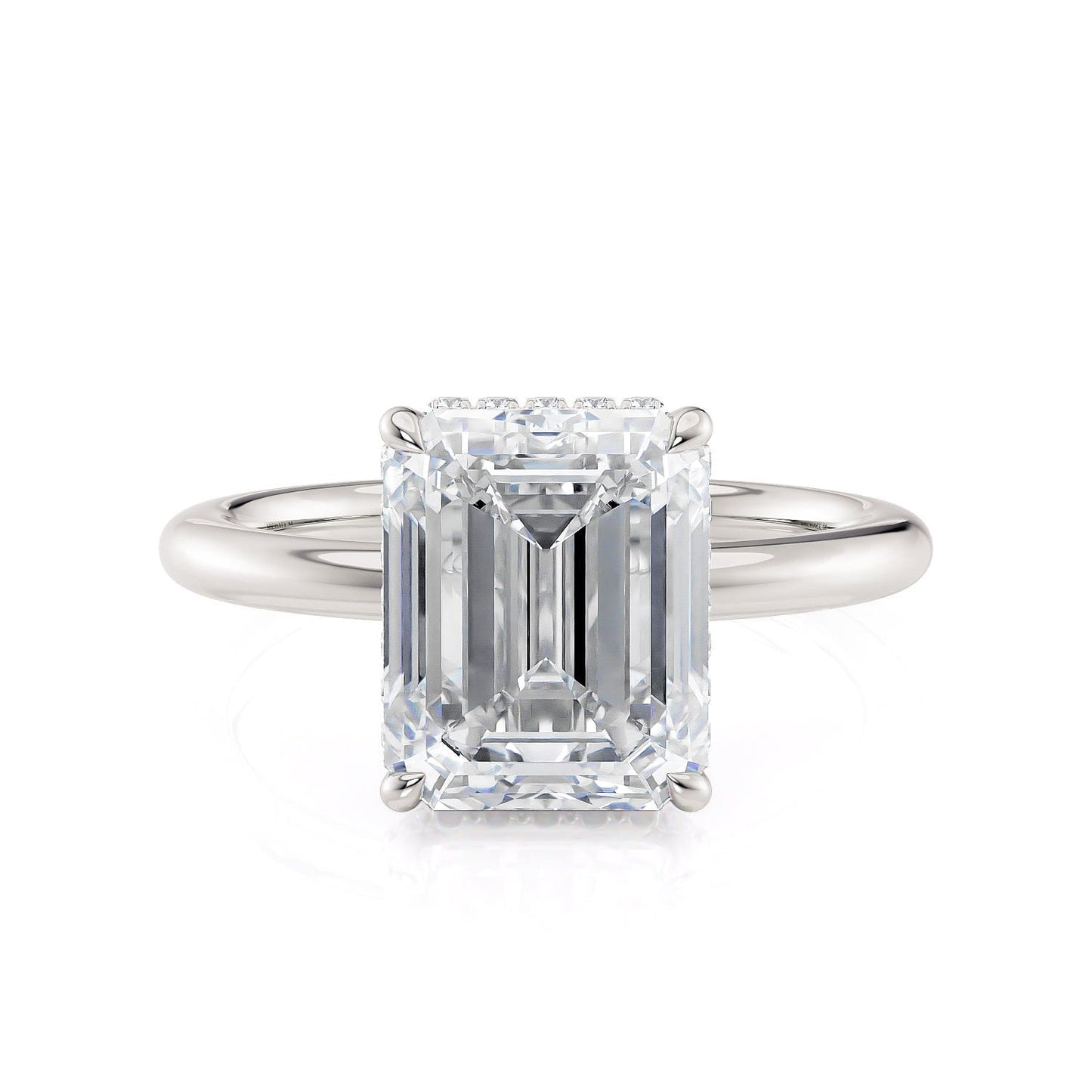 MICHAEL M CROWN R750-3EM Emerald-Cut Diamond Solitaire 