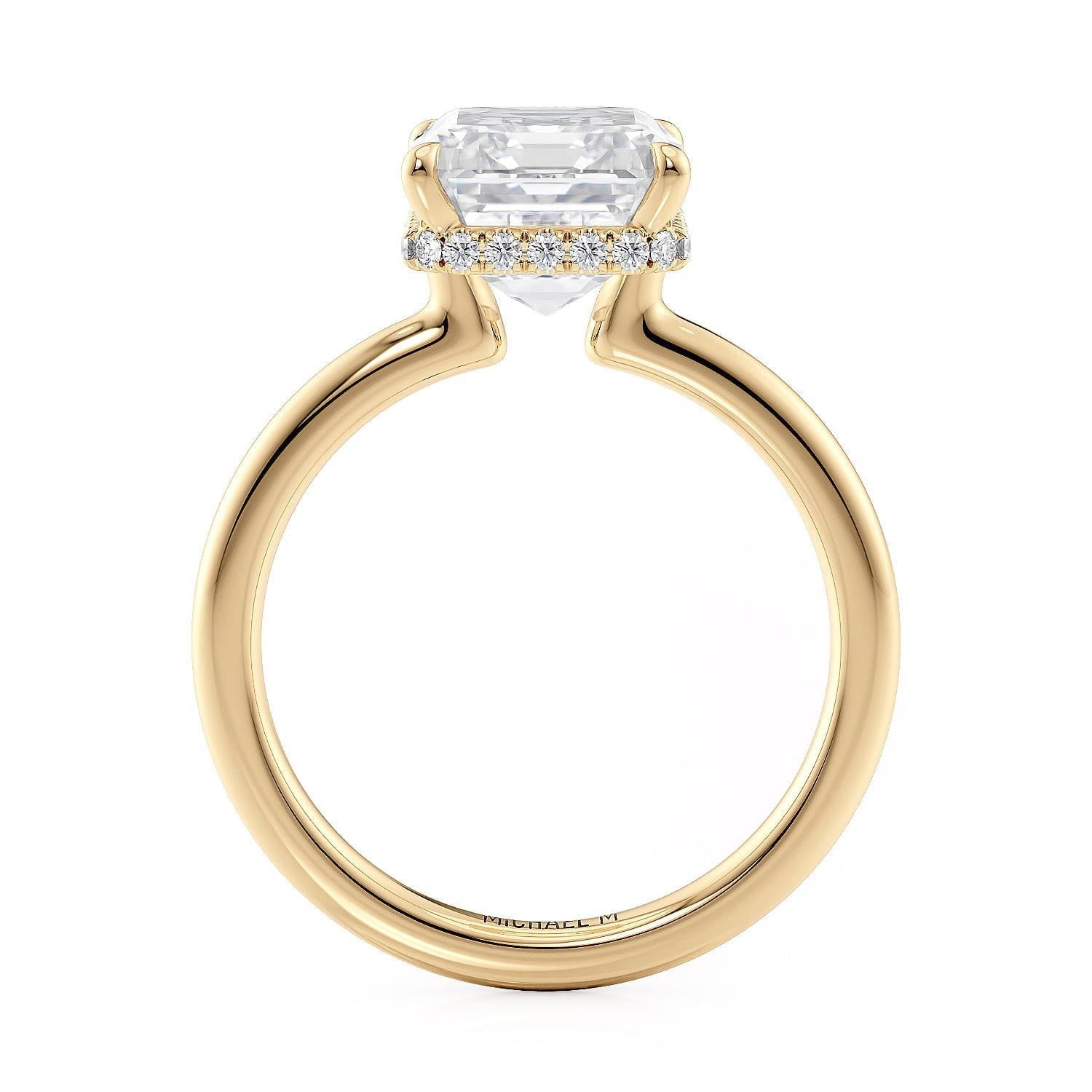 MICHAEL M CROWN R750-3EM Emerald-Cut Diamond Solitaire