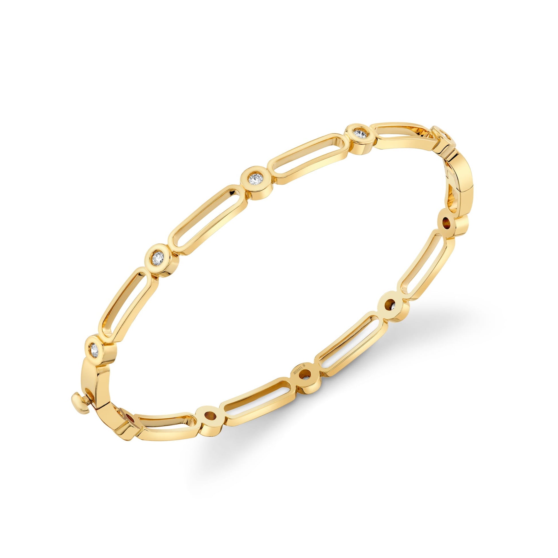 Link Connection Hinge Bangle