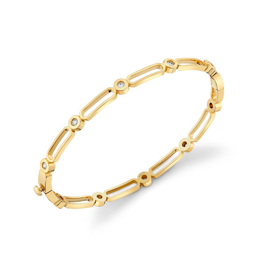 Link Connection Hinge Bangle
