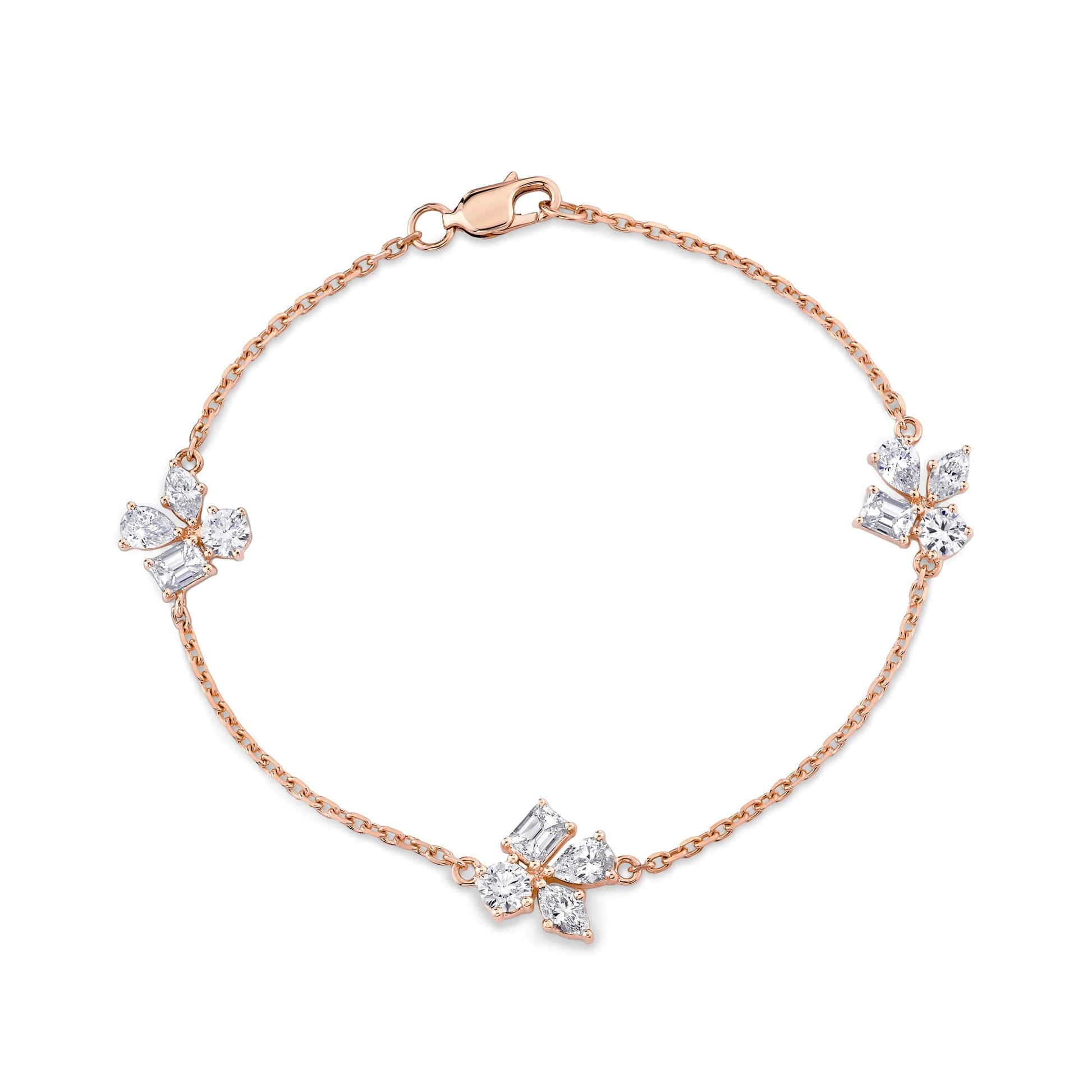 Montage 3 Cluster Chain Bracelet