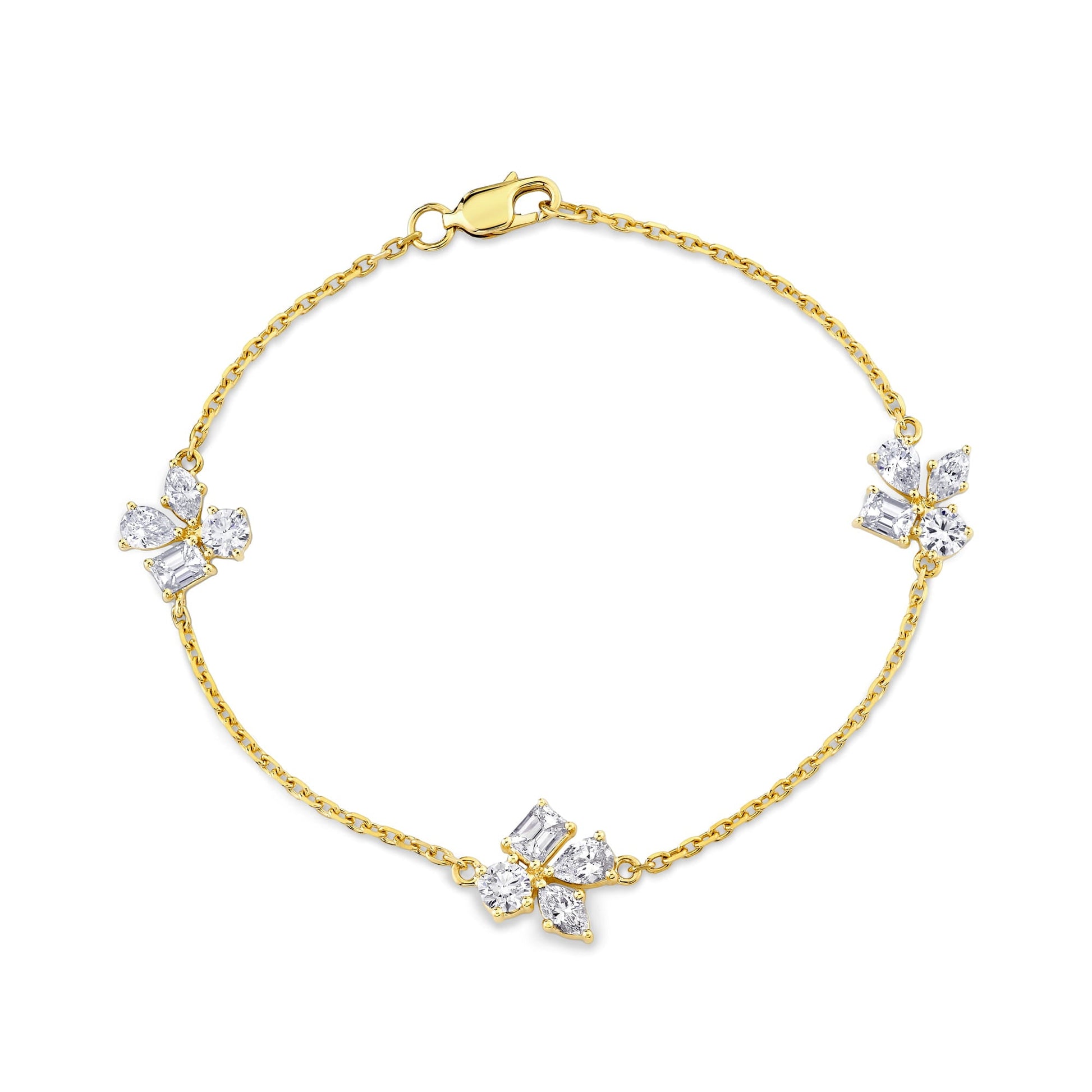 Montage 3 Cluster Chain Bracelet