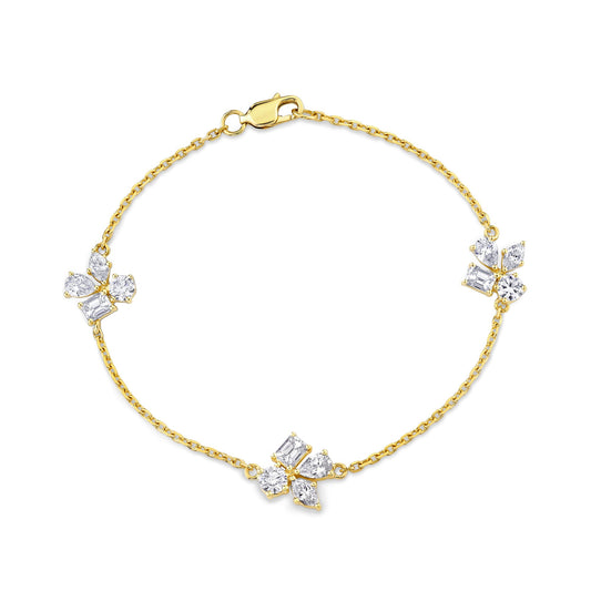Montage 3 Cluster Chain Bracelet