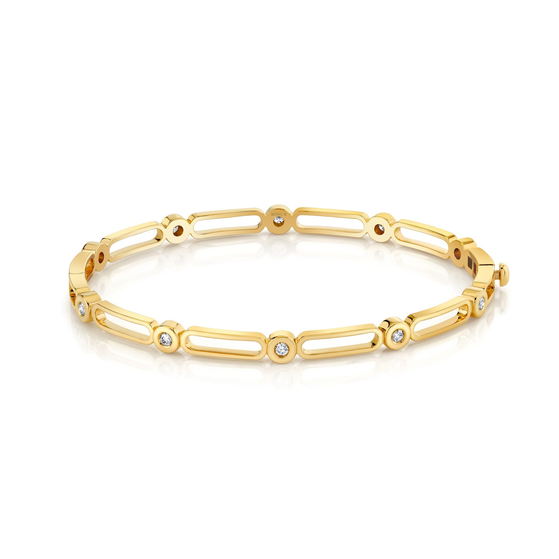 Link Connection Hinge Bangle