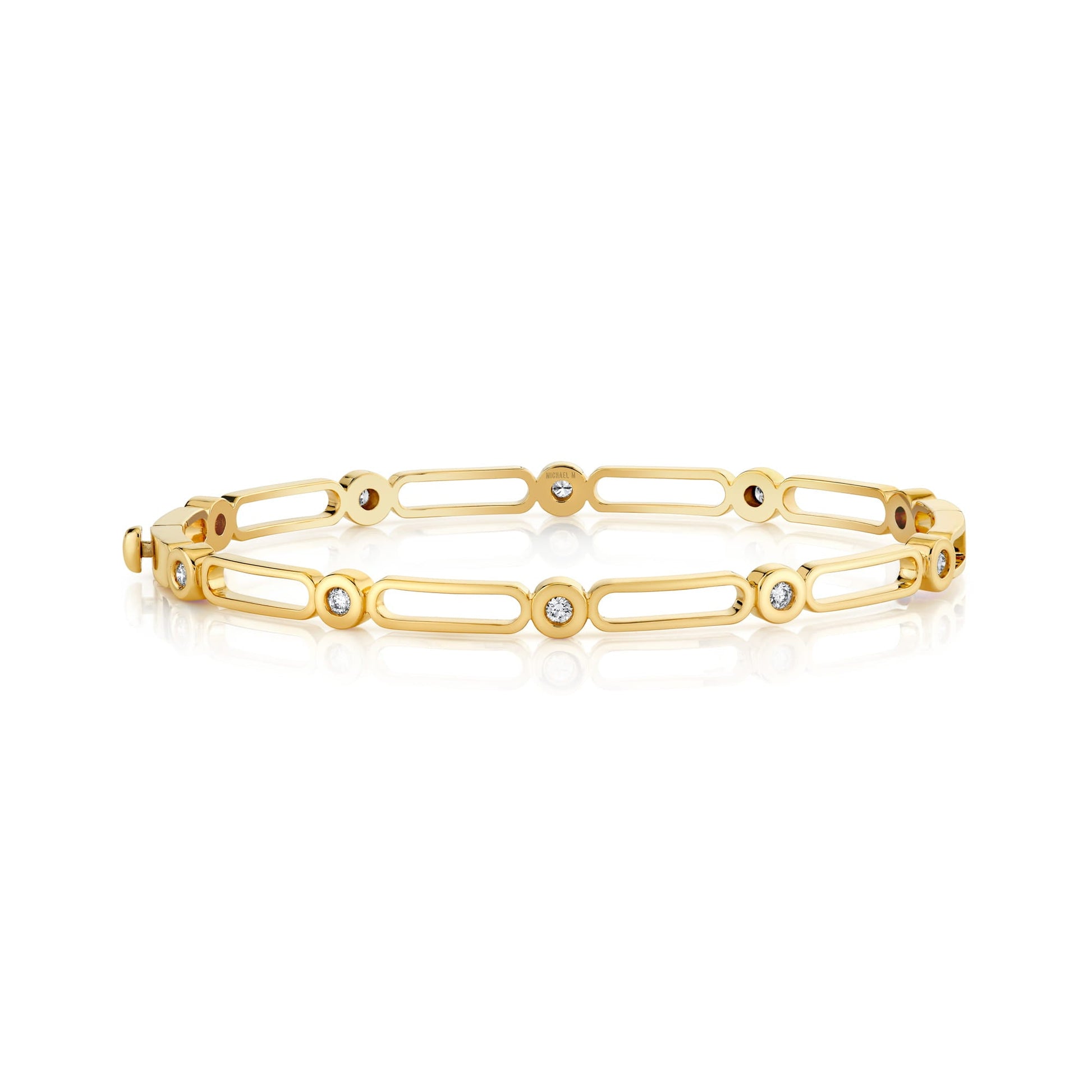 Link Connection Hinge Bangle