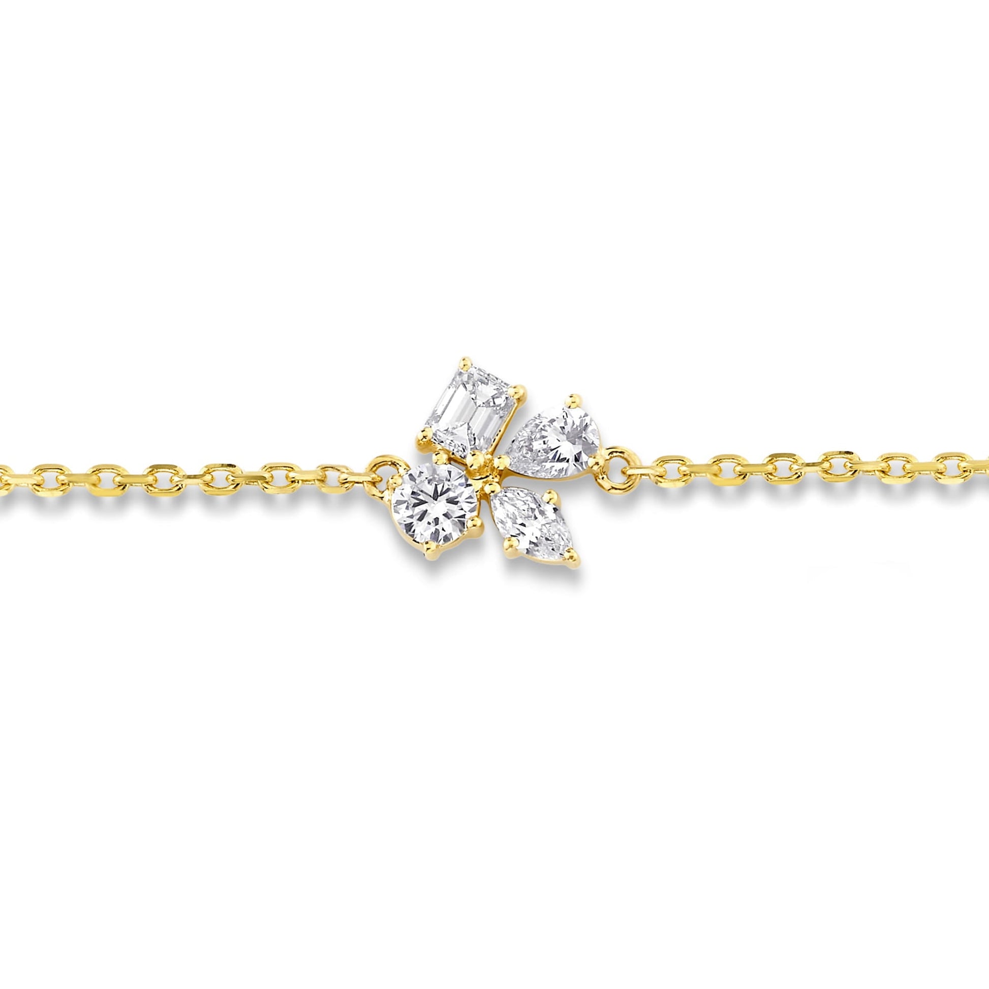 Montage 3 Cluster Chain Bracelet